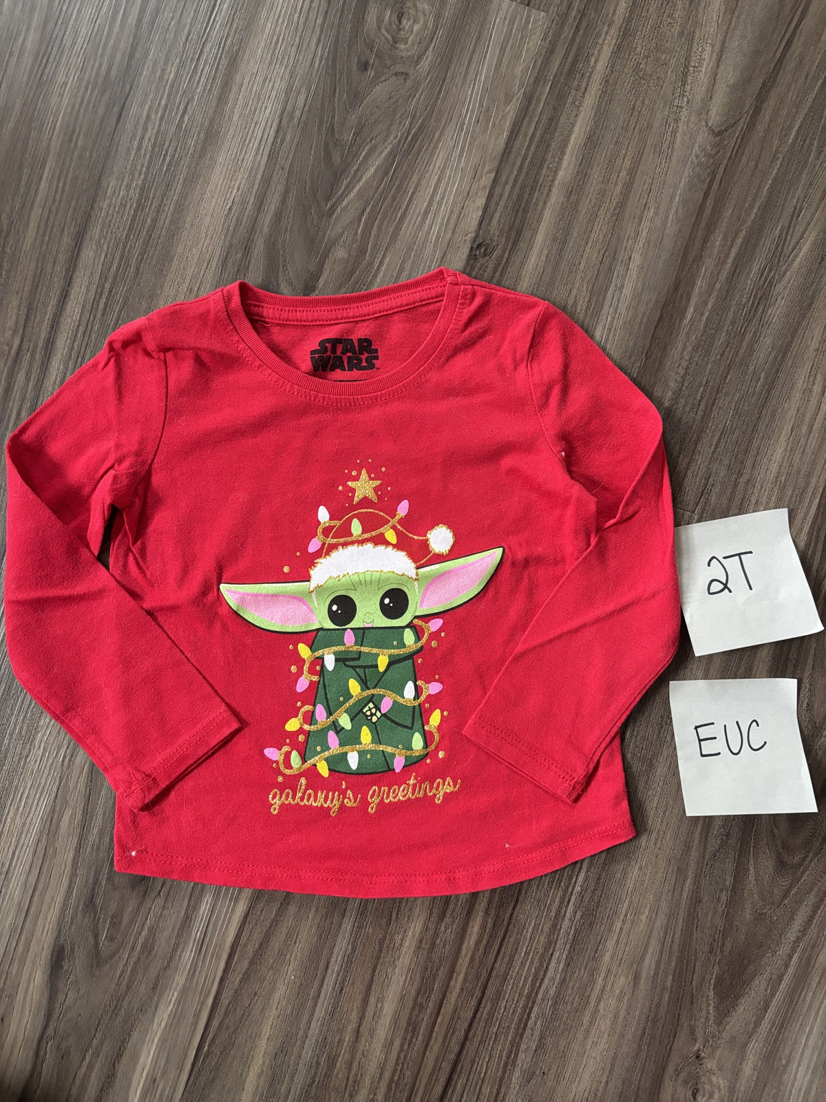 #138 - 2T EUC Galaxy's Greeting Shirt