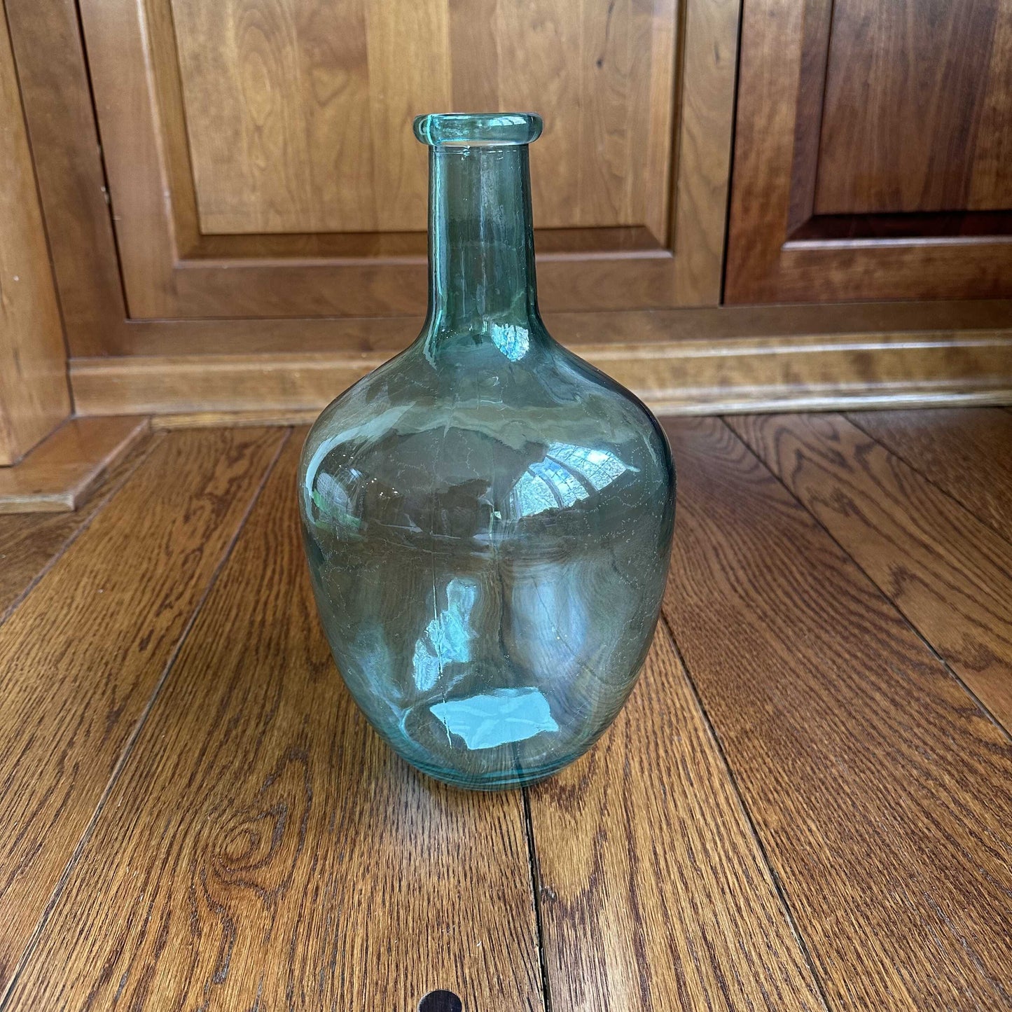 #95 EUC At Home Blue Vase, 12" tall