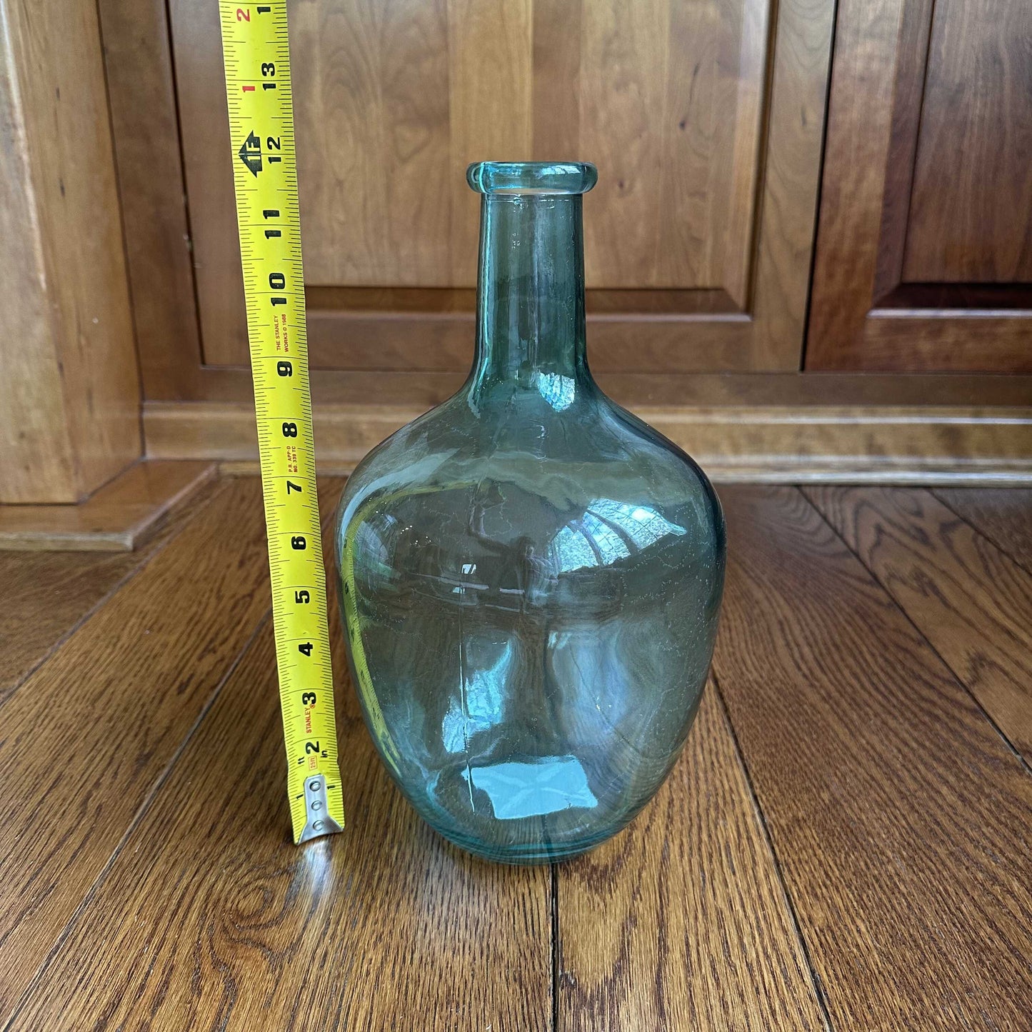 #95 EUC At Home Blue Vase, 12" tall