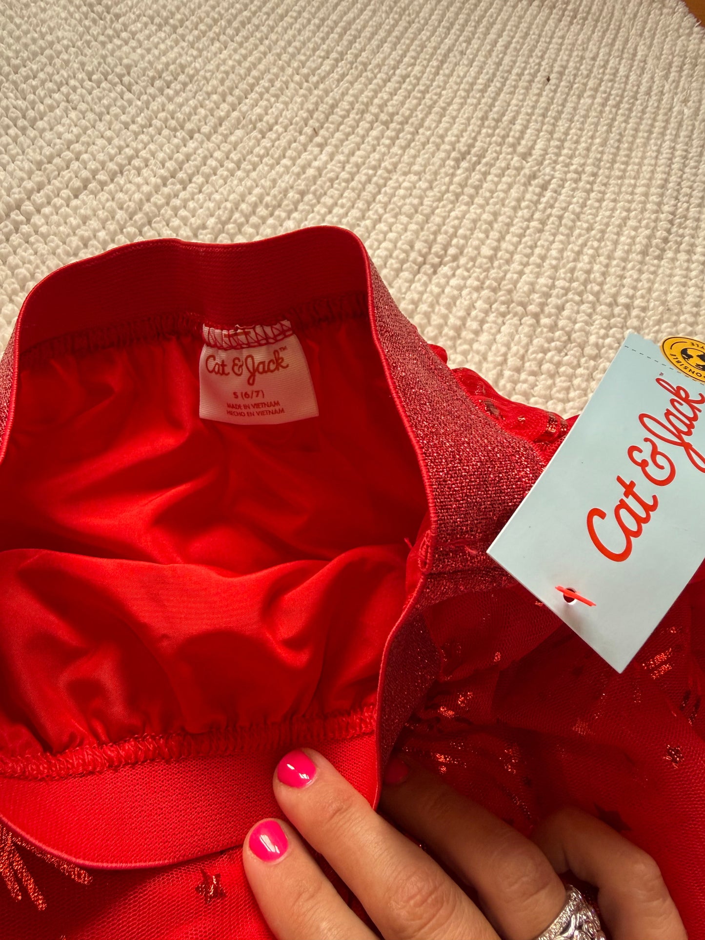 136 NWT Cat Jack Red Fireworks skirt size S 6/7