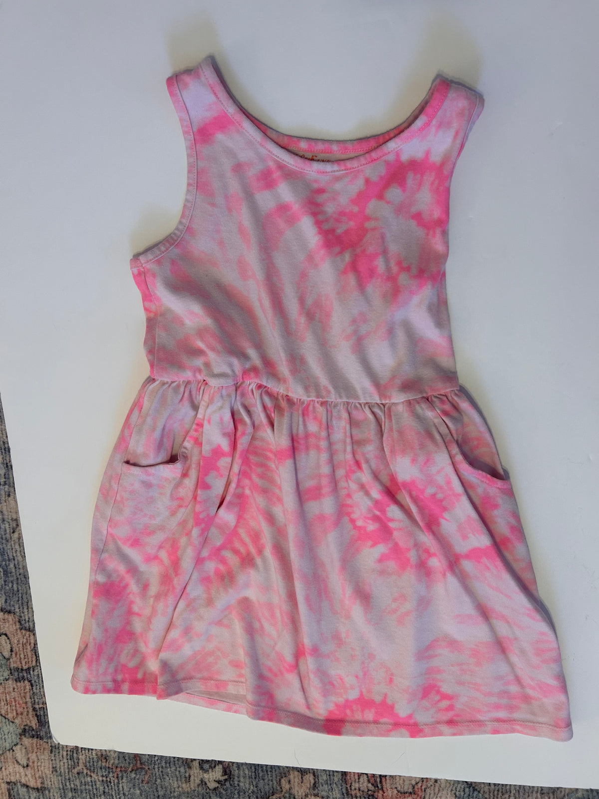 #56 Cat and Jack girls tie dyed dress size 6