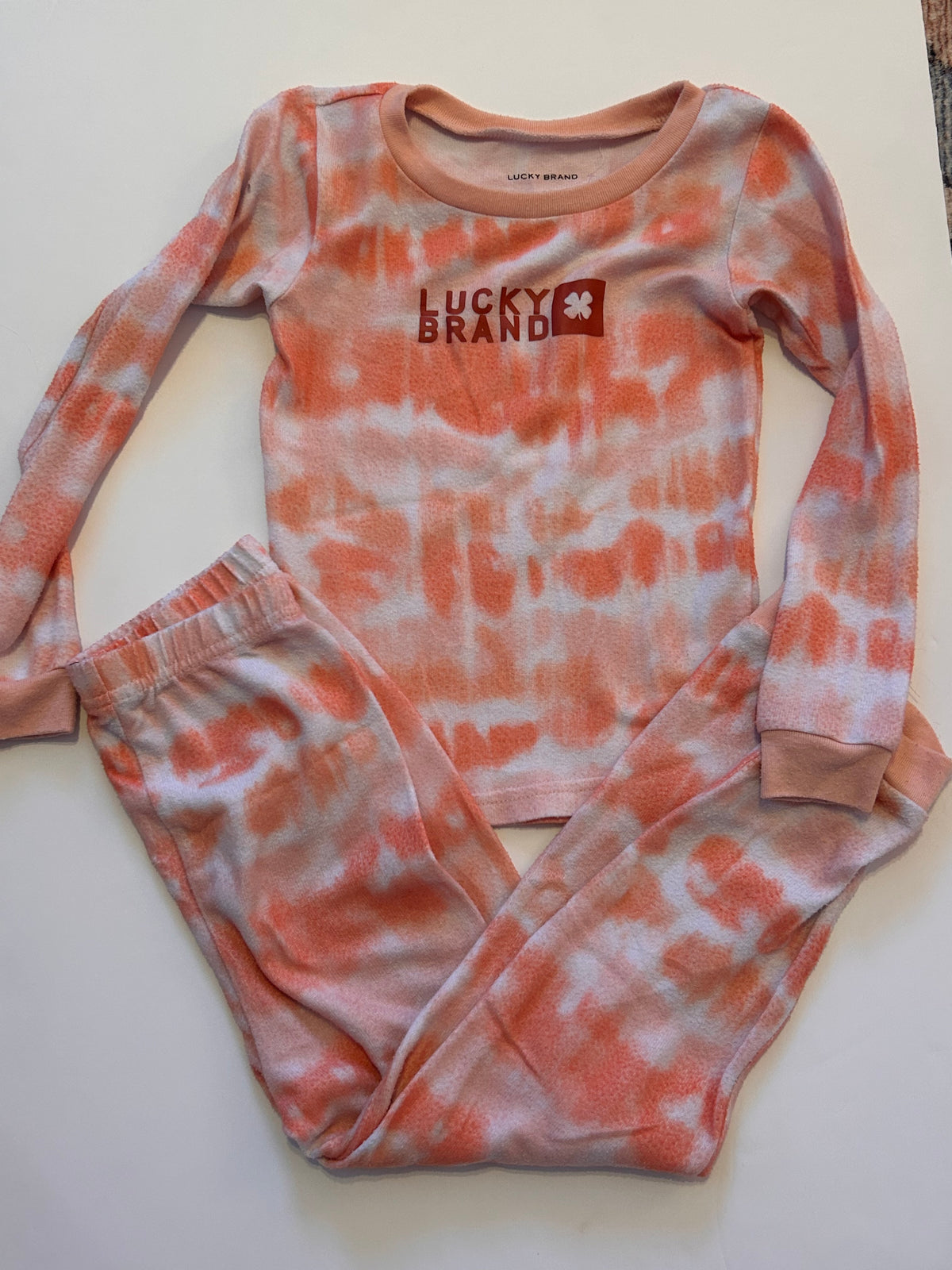 #56 Lucky brand size 6 fleece tie dyed pajamas