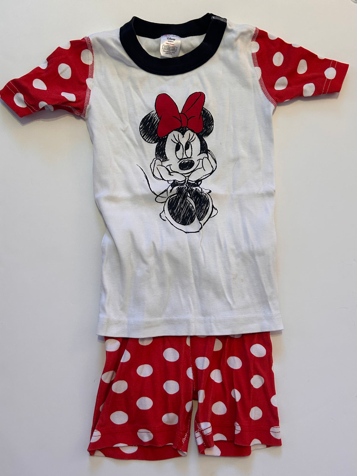 #56 Hanna Andersson Minnie Mouse size 6-7 pajamas VGUC