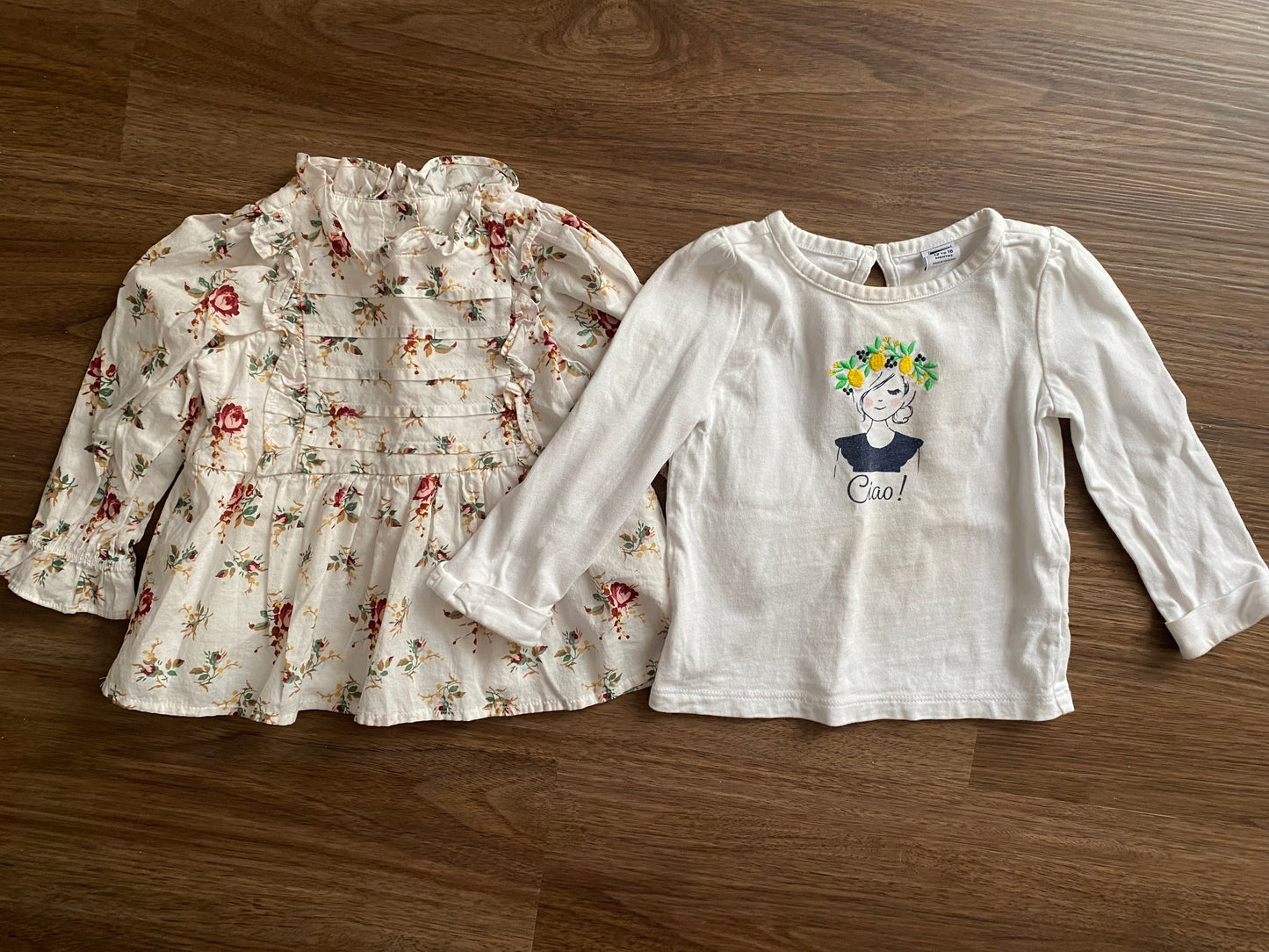Seller 64 Janie and Jack set of 2 girls 12-18 mo tops
