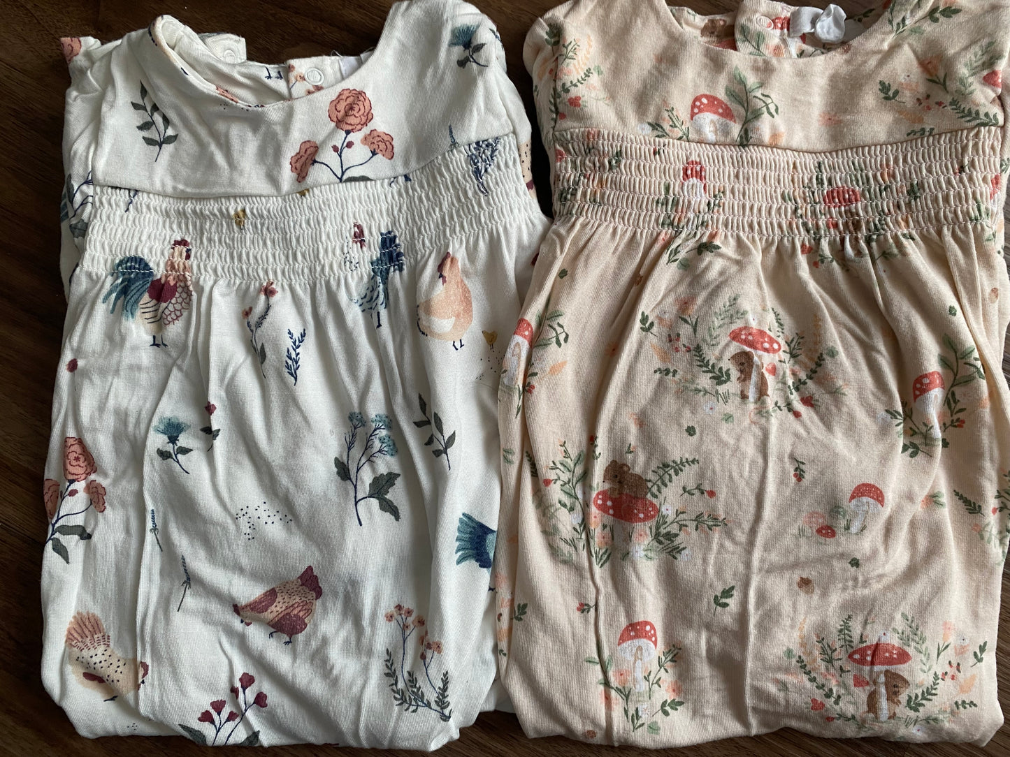 Seller 64 Angel Dear girls 12-18 mo set of 2 jumpsuits