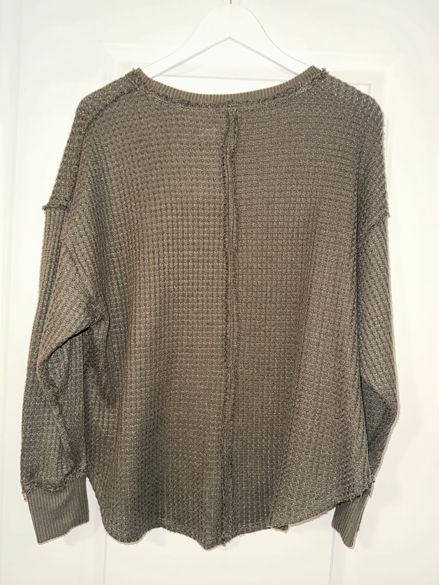 #106: Womens L SO Waffle Knit Top