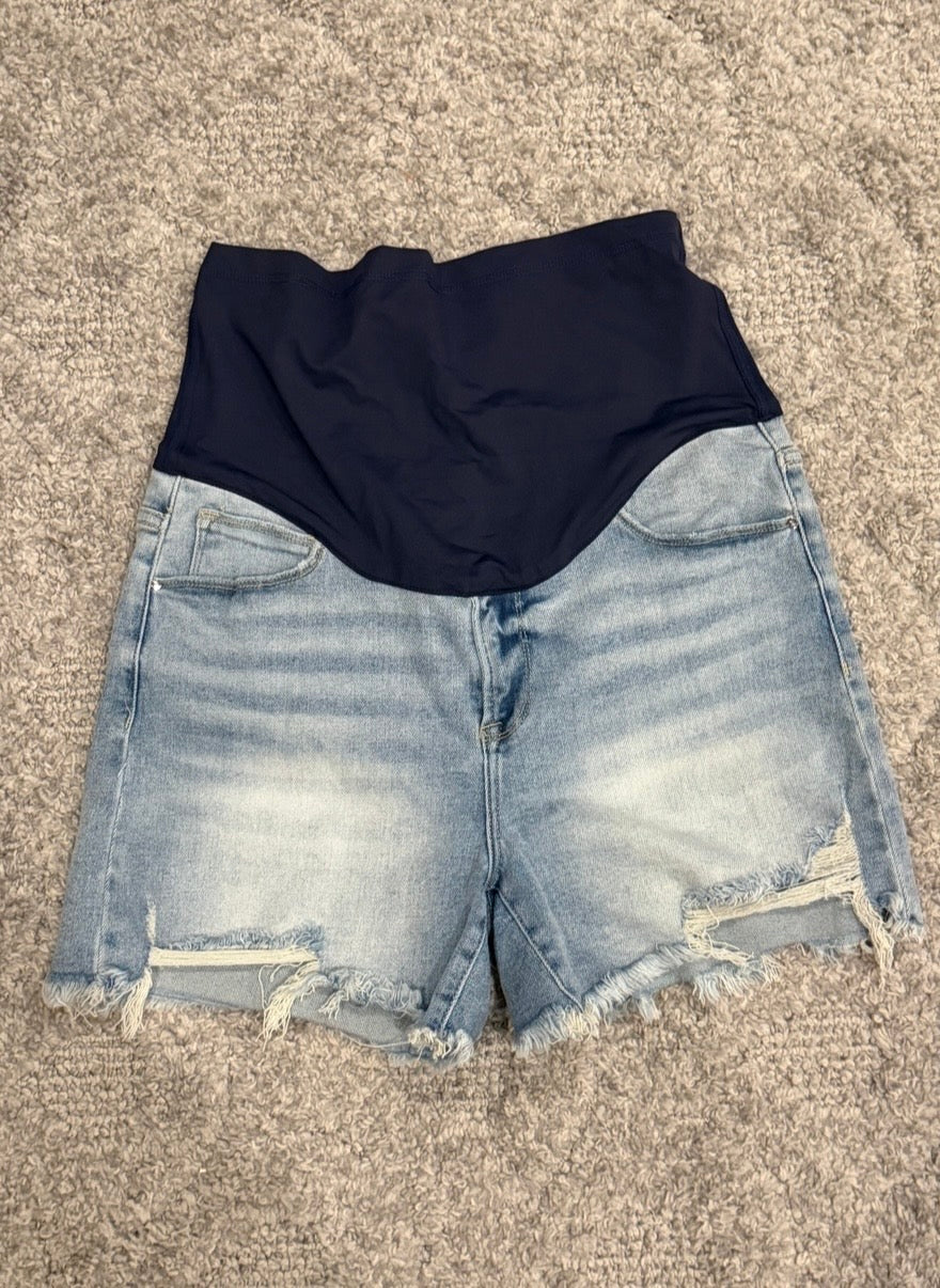 16 - Pink Blush Maternity Shorts - XL