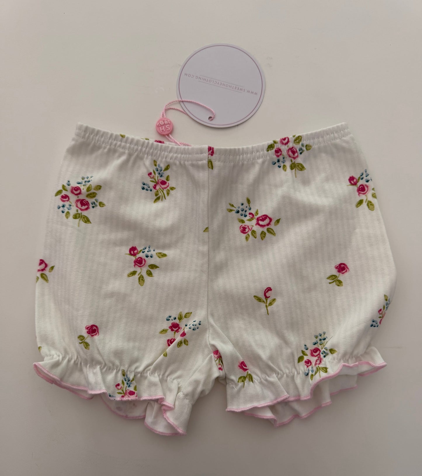 *reduced* #117, Girls 4T, SweetHoney green flower bubble shorts, New