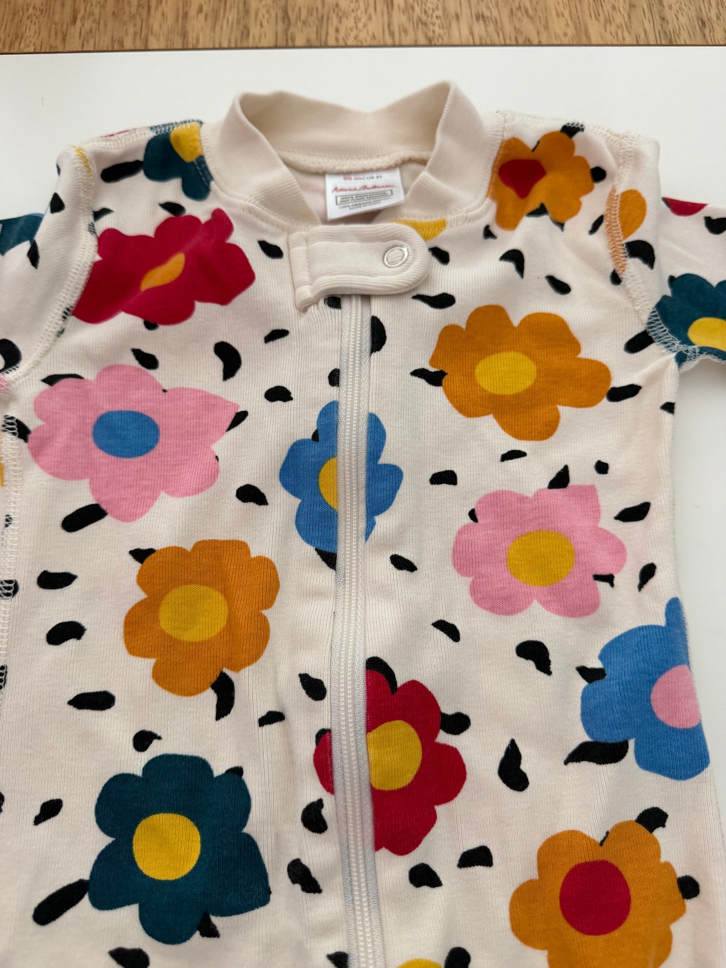 *reduced* #117, Girls 3T, Hanna Andersson flower pajamas, VGUC