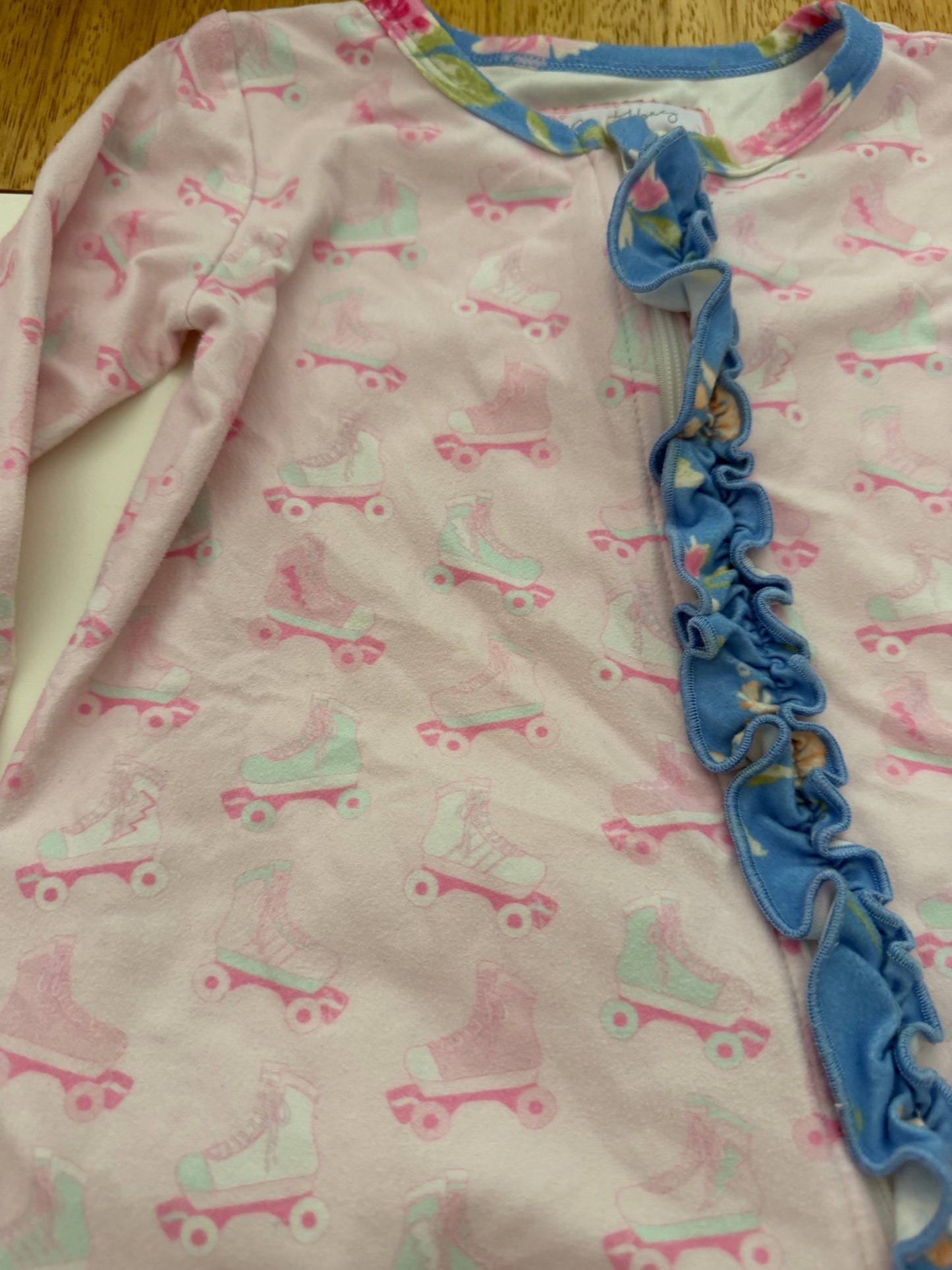 *reduced* #117, Girls 2T, SweetHoney pink roller skate pajamas, GUC