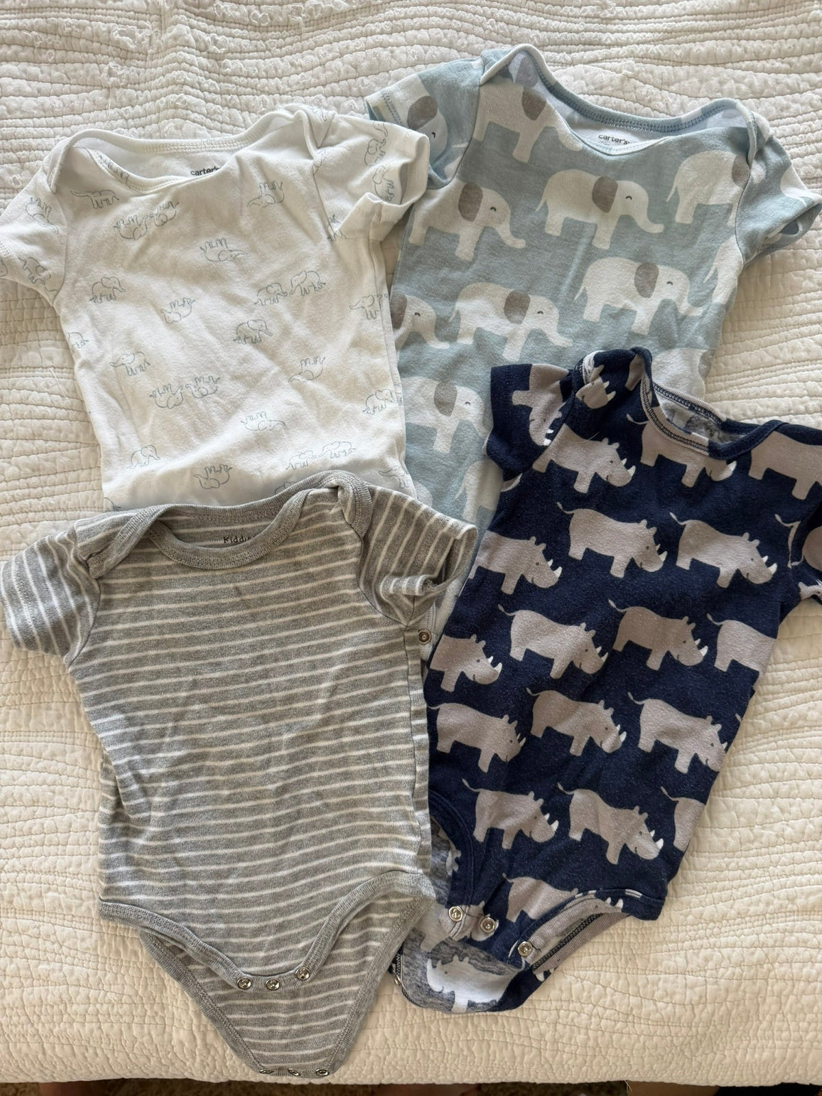 #49 assorted 9 month boys short-sleeved onesies