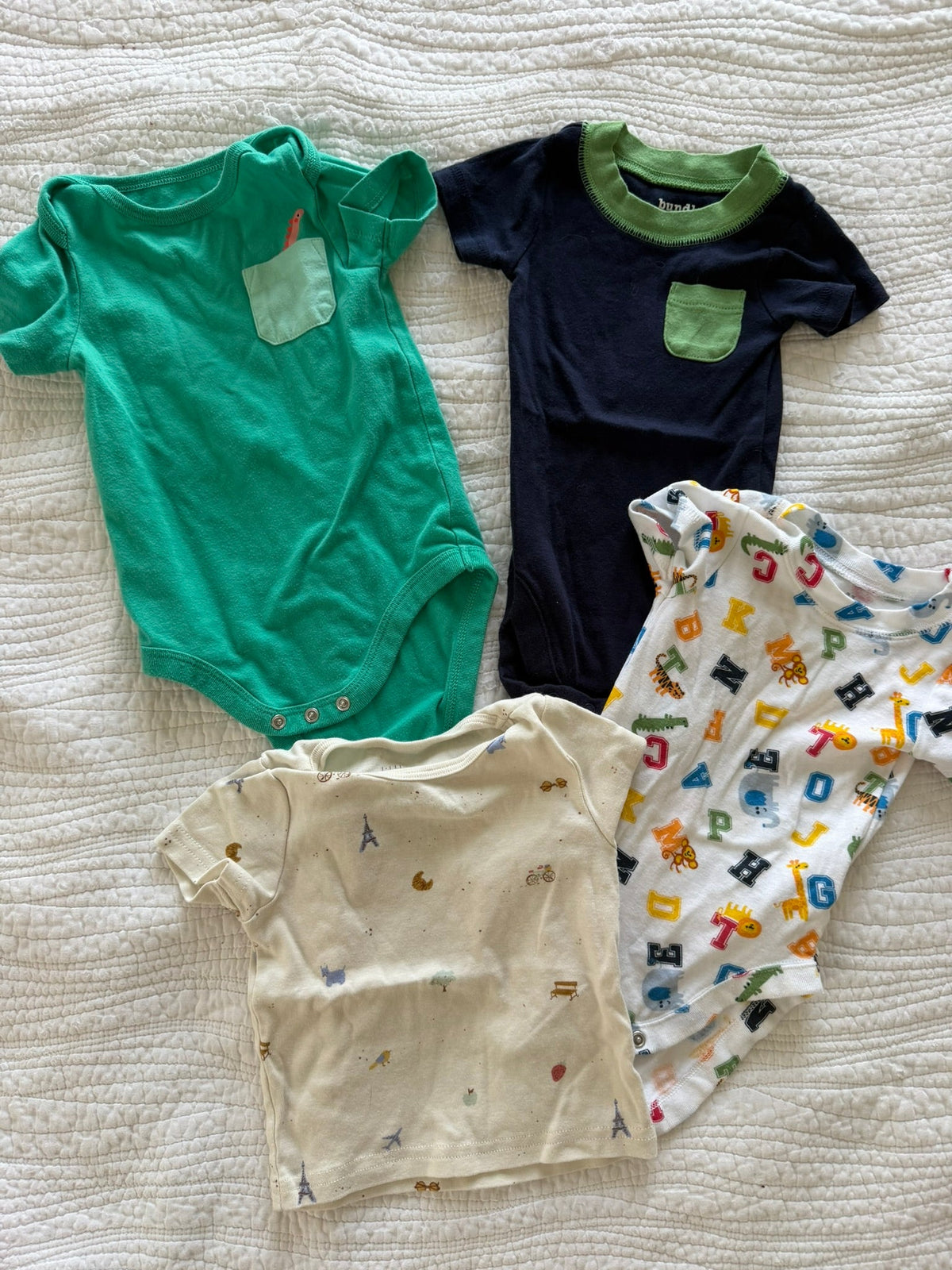 #49 assorted 9 month boys onesies / tshirt