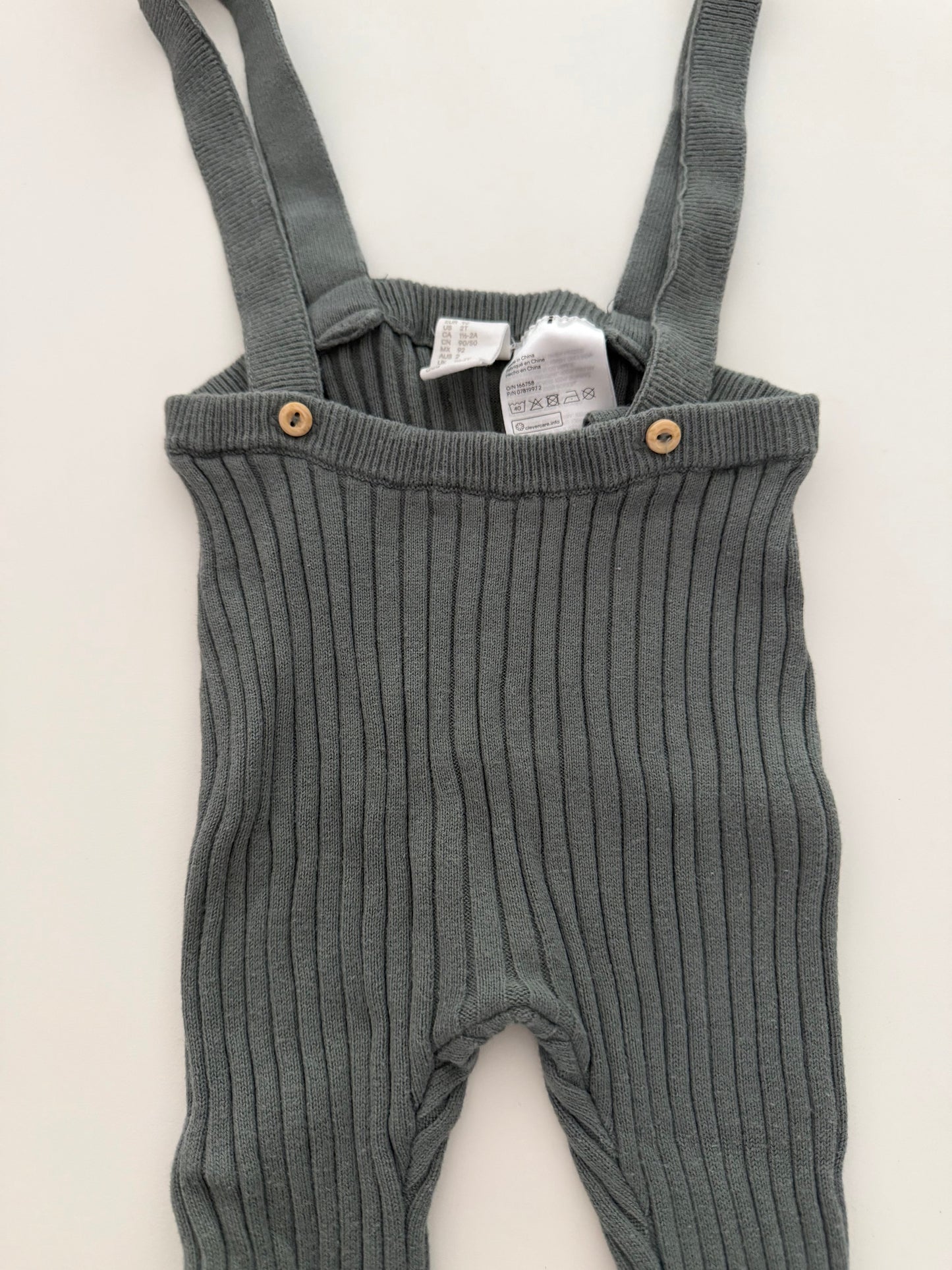 *reduced* #117, Girls 2T, H&M ribbed green leggings, EUC