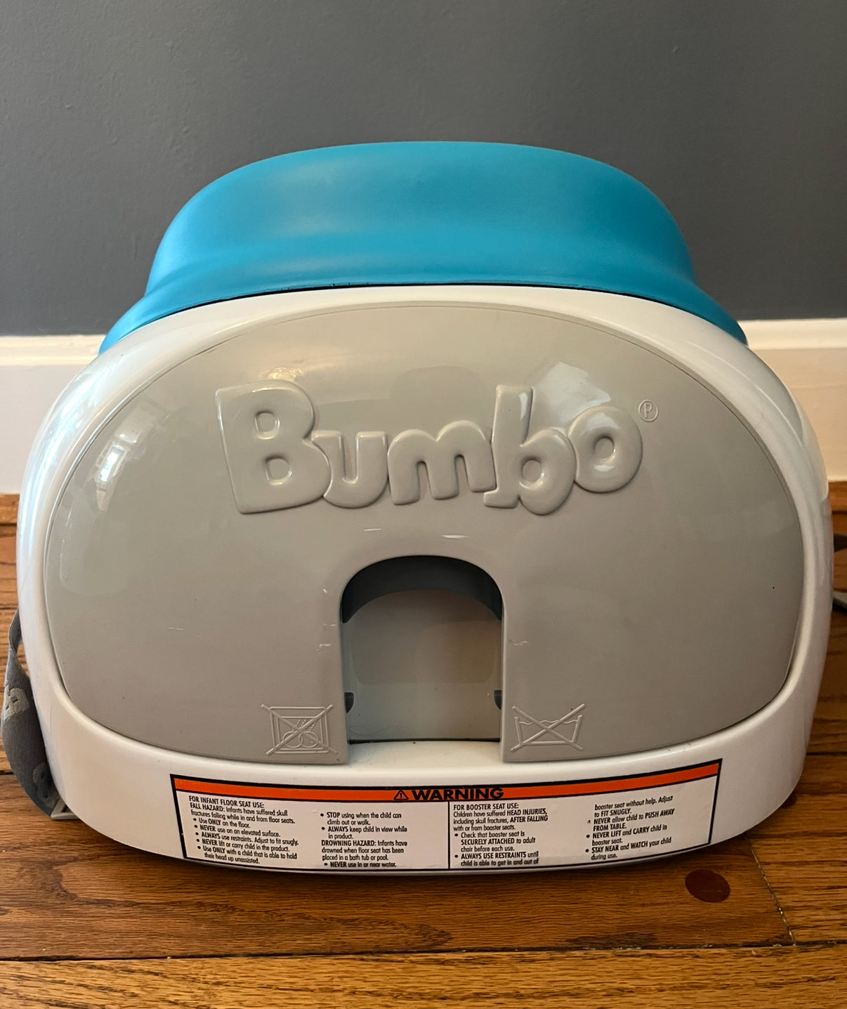 #173-Bumbo multi seat chair with tray--Blue