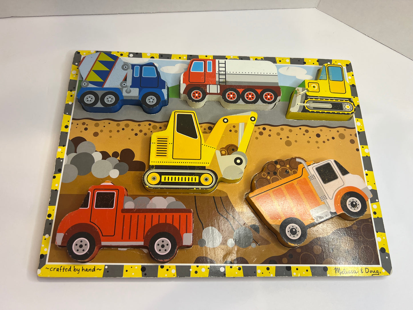#156 Melissa and Doug construction vehicle puzzle