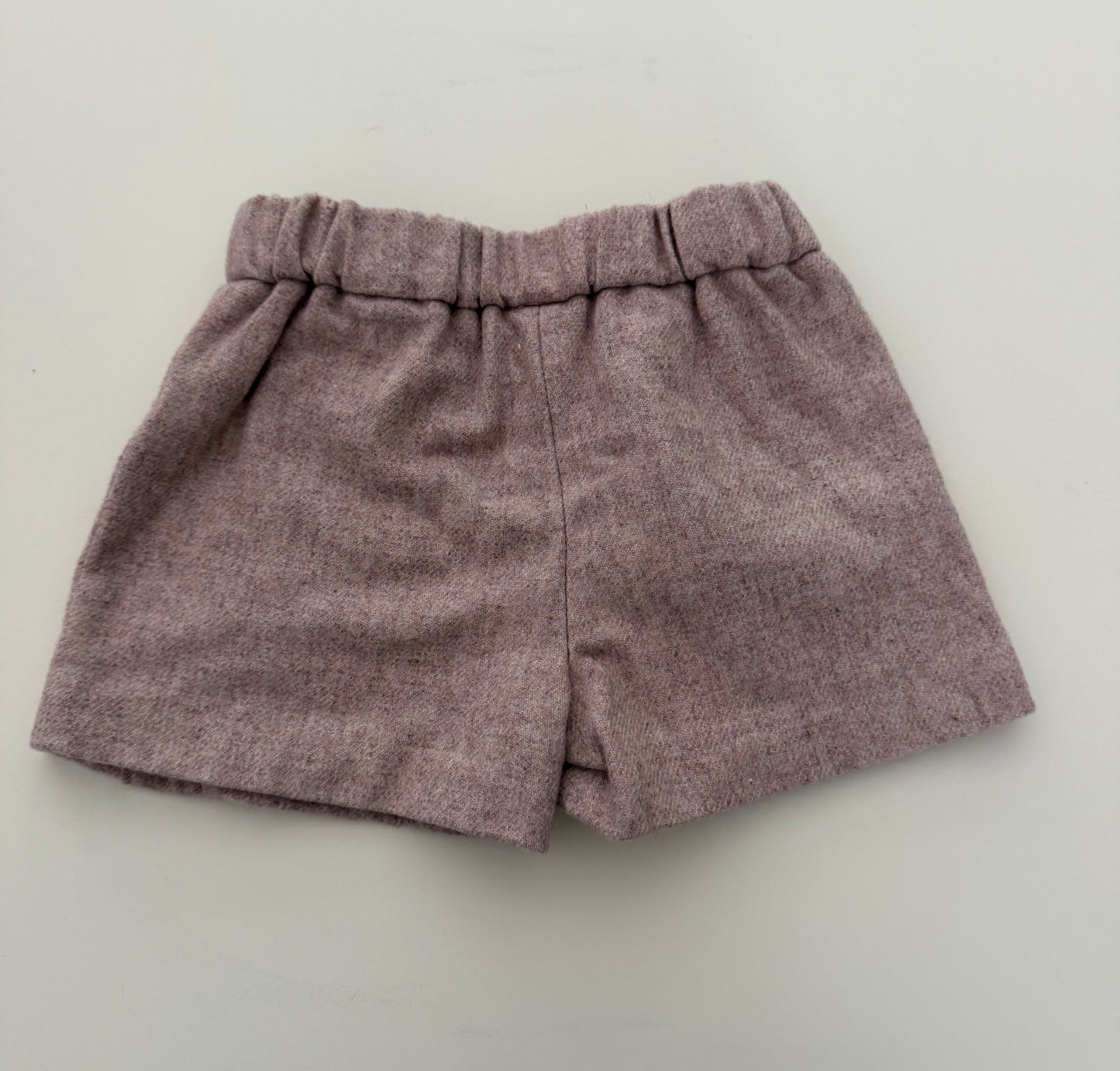 *reduced* #117, Girls 4T, Vignette blush pink wool blend shorts, VGUC