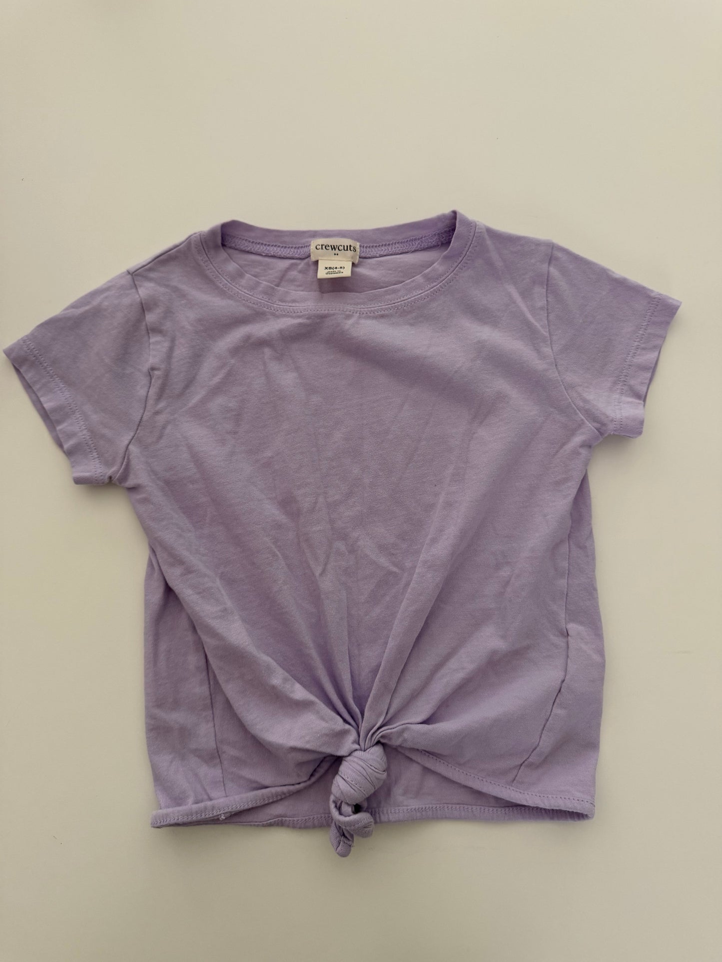 *reduced* #117, Girls 5, Crewcuts purple tie front shirt, VGUC