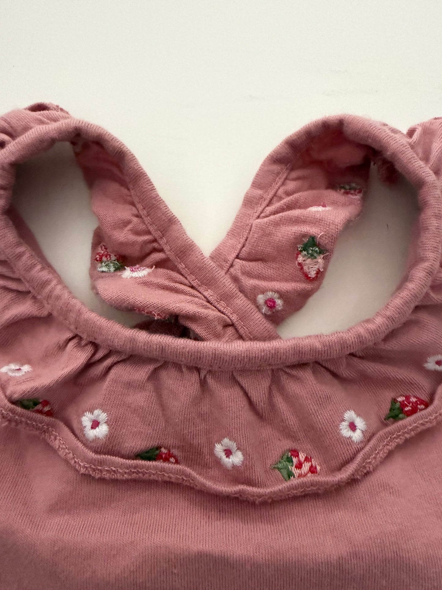 *reduced* #117, Girls 5, Boden mauve tank top w/ flower ruffle detail, VGUC