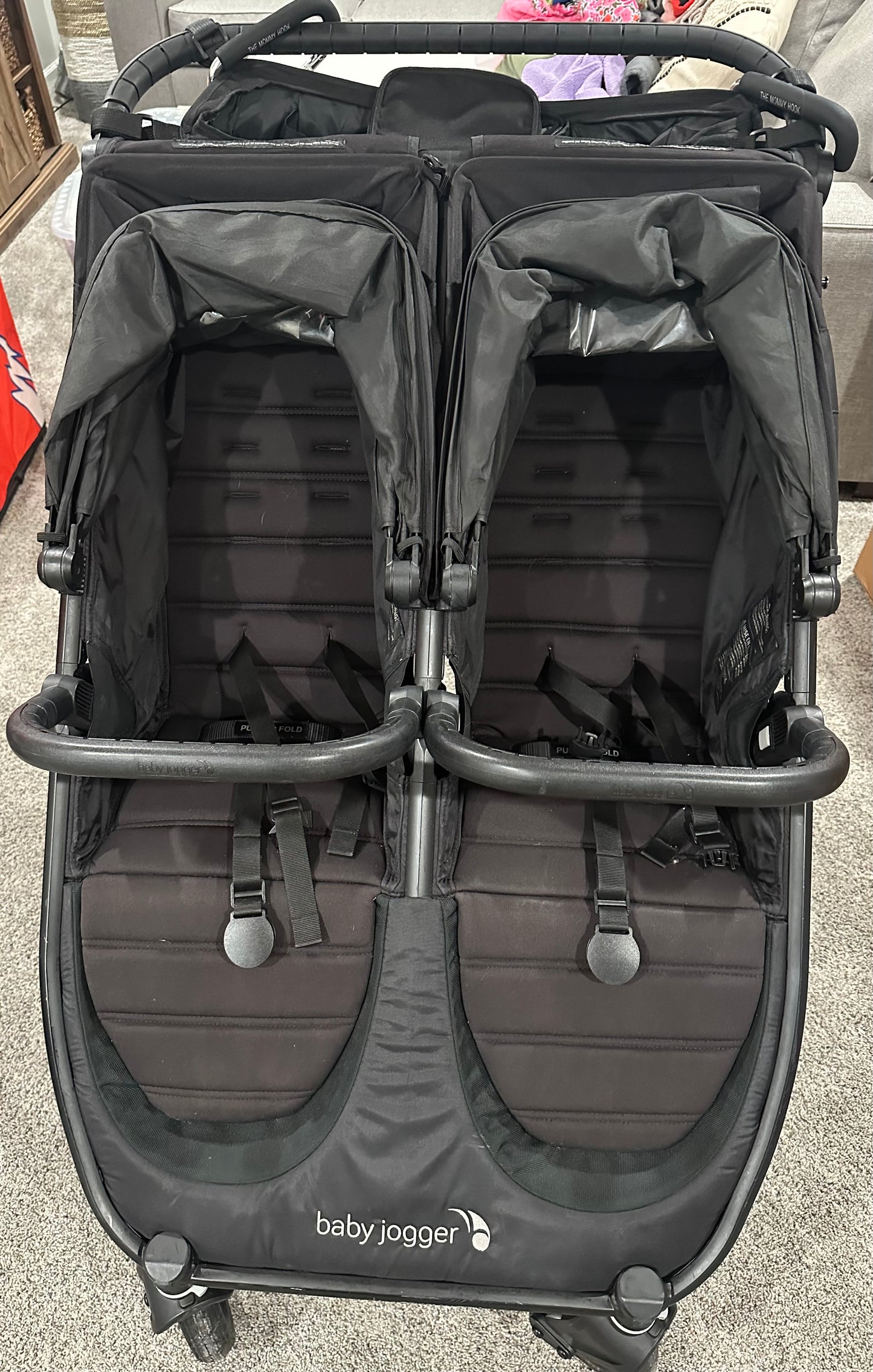 #160 Baby Jogger GT2 Mini double stroller in great condition and with lots of extras