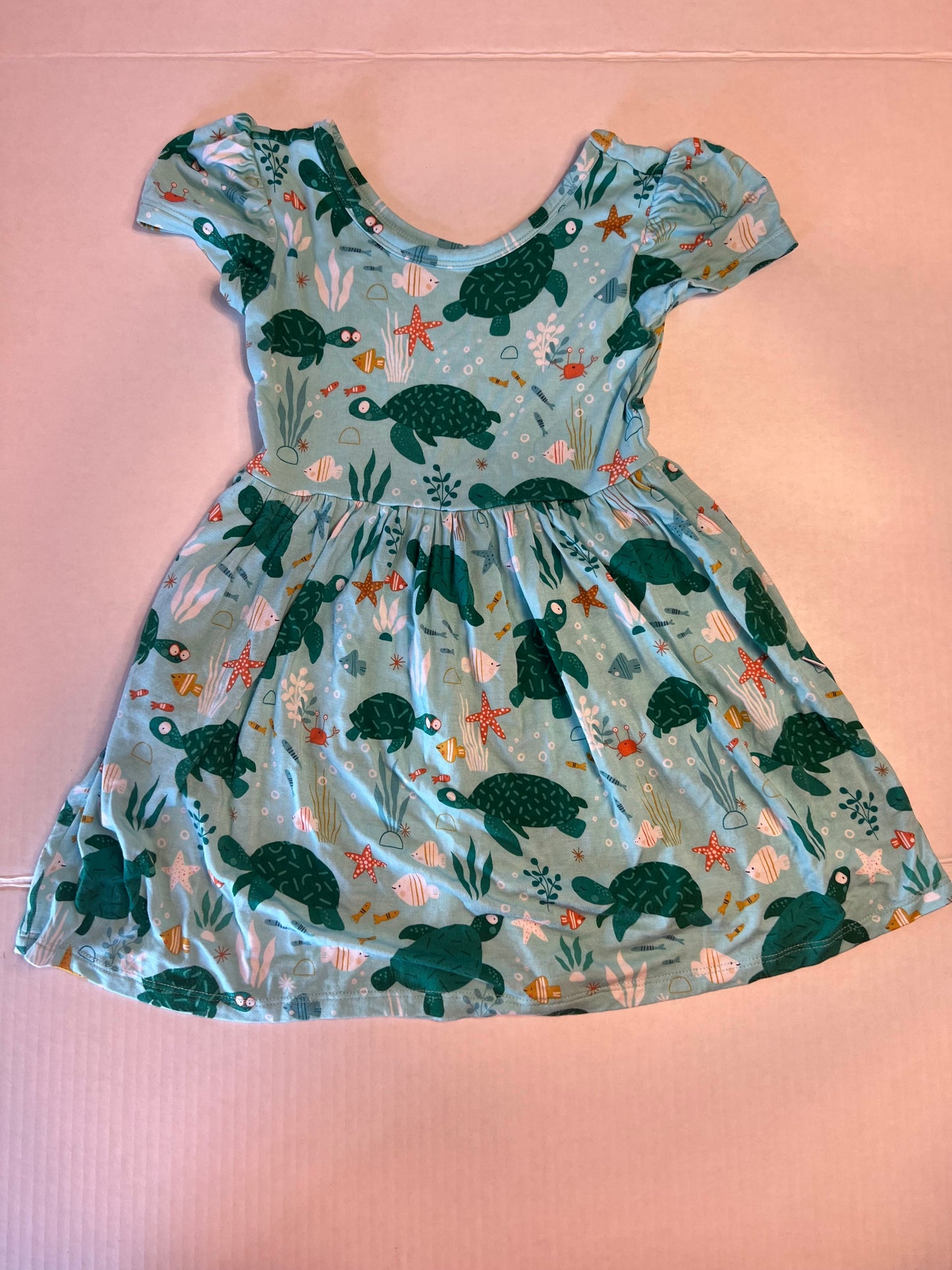 #156 Little sleepies girls size 3T turtle twirl dress