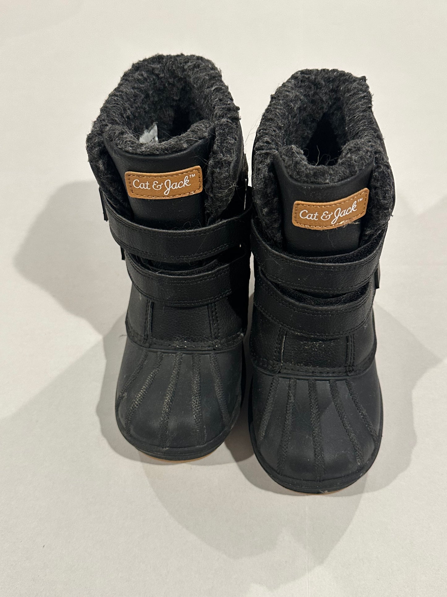 #160 Boys black size 12 Cat and Jack winter snow boots