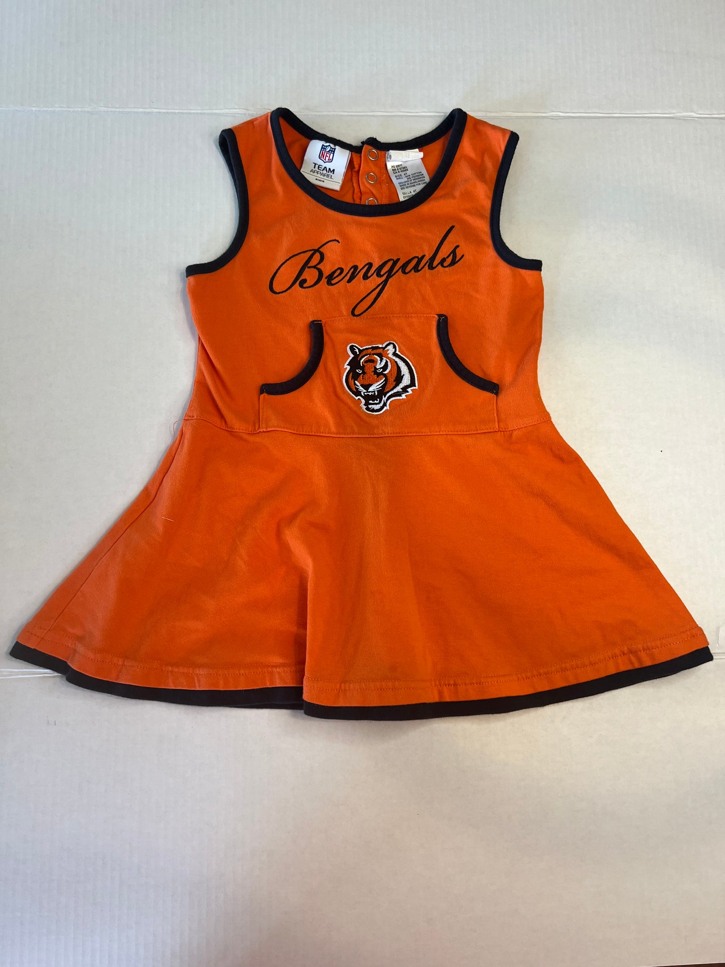 #156 girls size 4t Bengals cheerleader dress