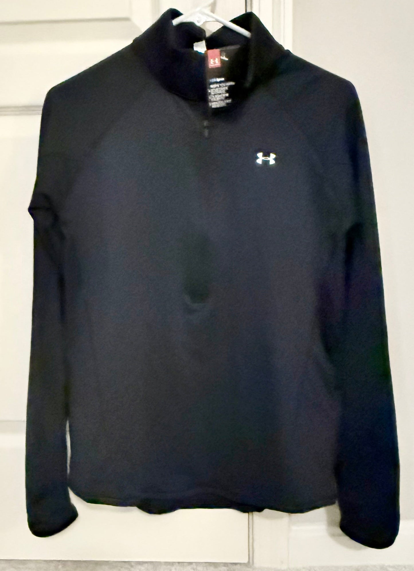 Seller #216, Women’s black Under Armour 3/4 zip pullover, NWT sz medium