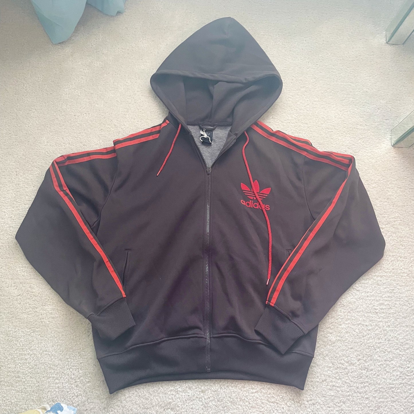 #118 | Size L | Adidas Men's Zip Up Hoodie Brown