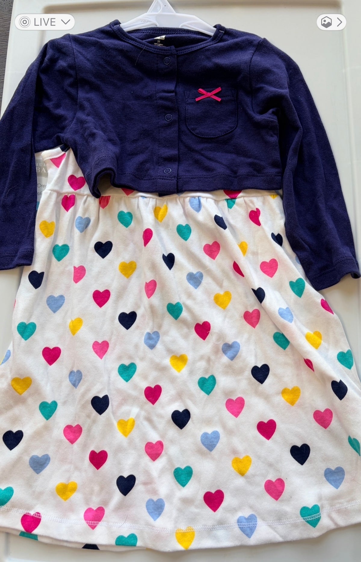 #35 girls 2t Hudson baby dress set new