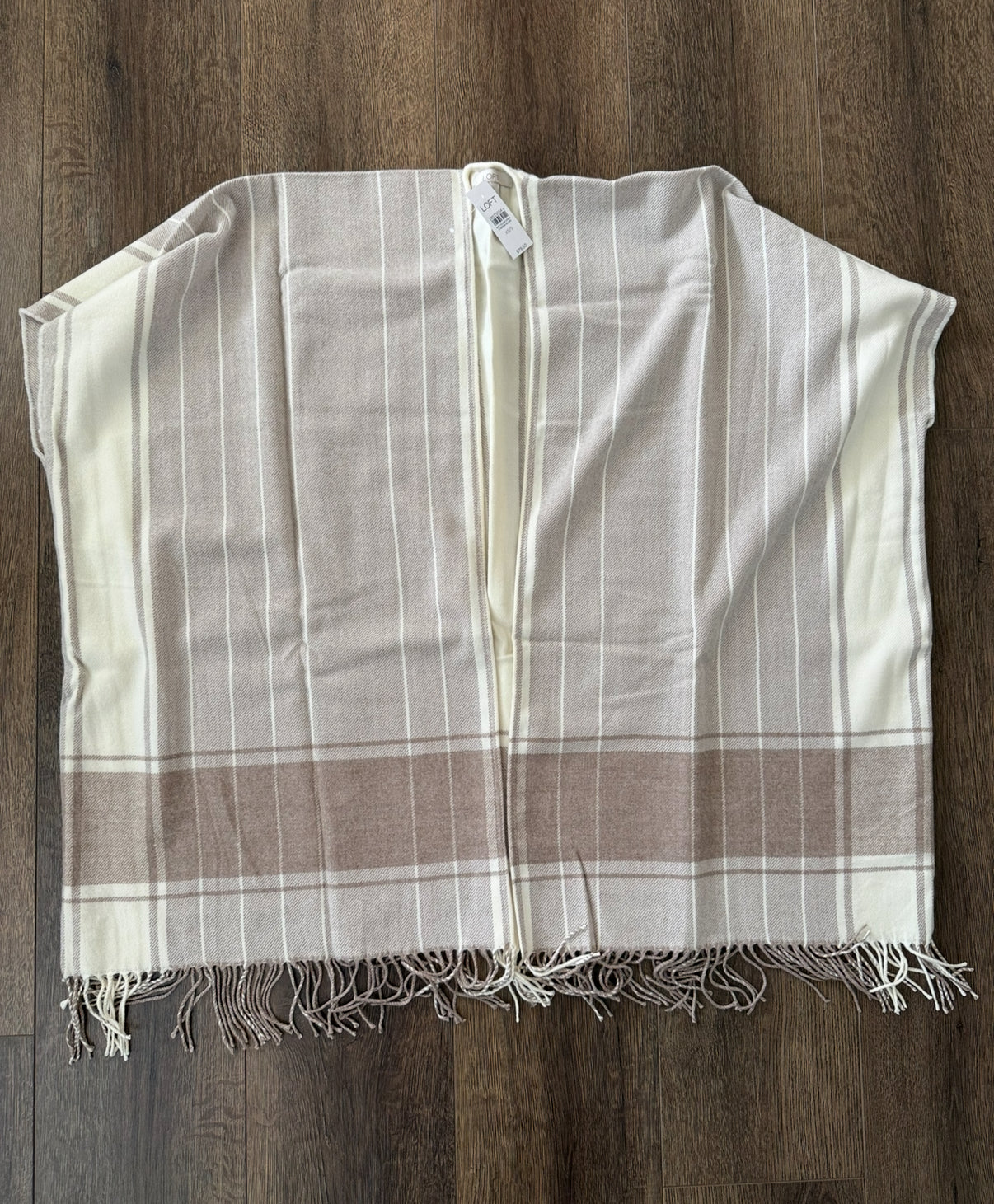 #173-LOFT women's plaid poncho size XS/S NWT
