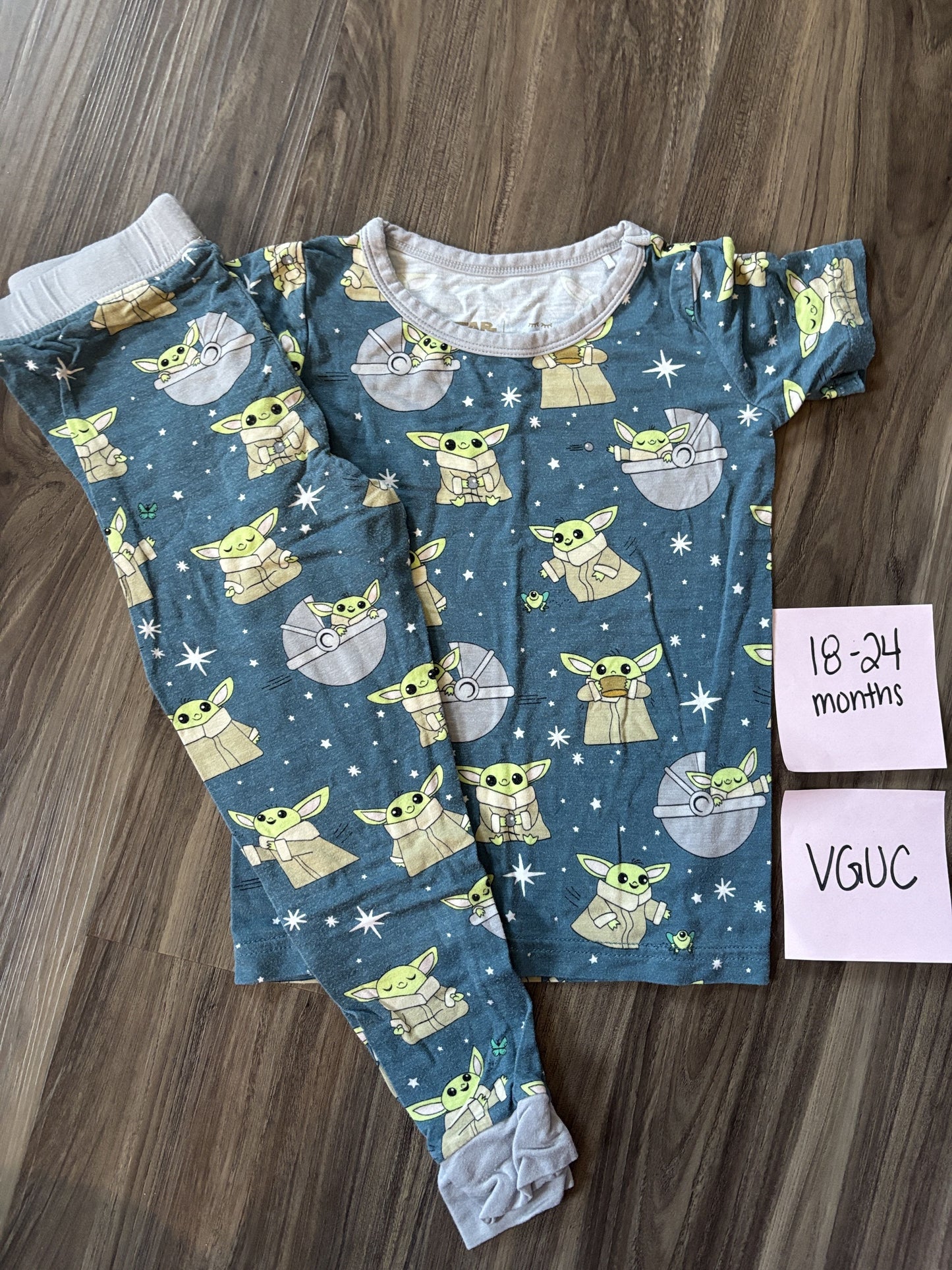#77 - 18-24 Mo - VGUC Little Sleepies - Grogu (Baby Yoda) Pajamas