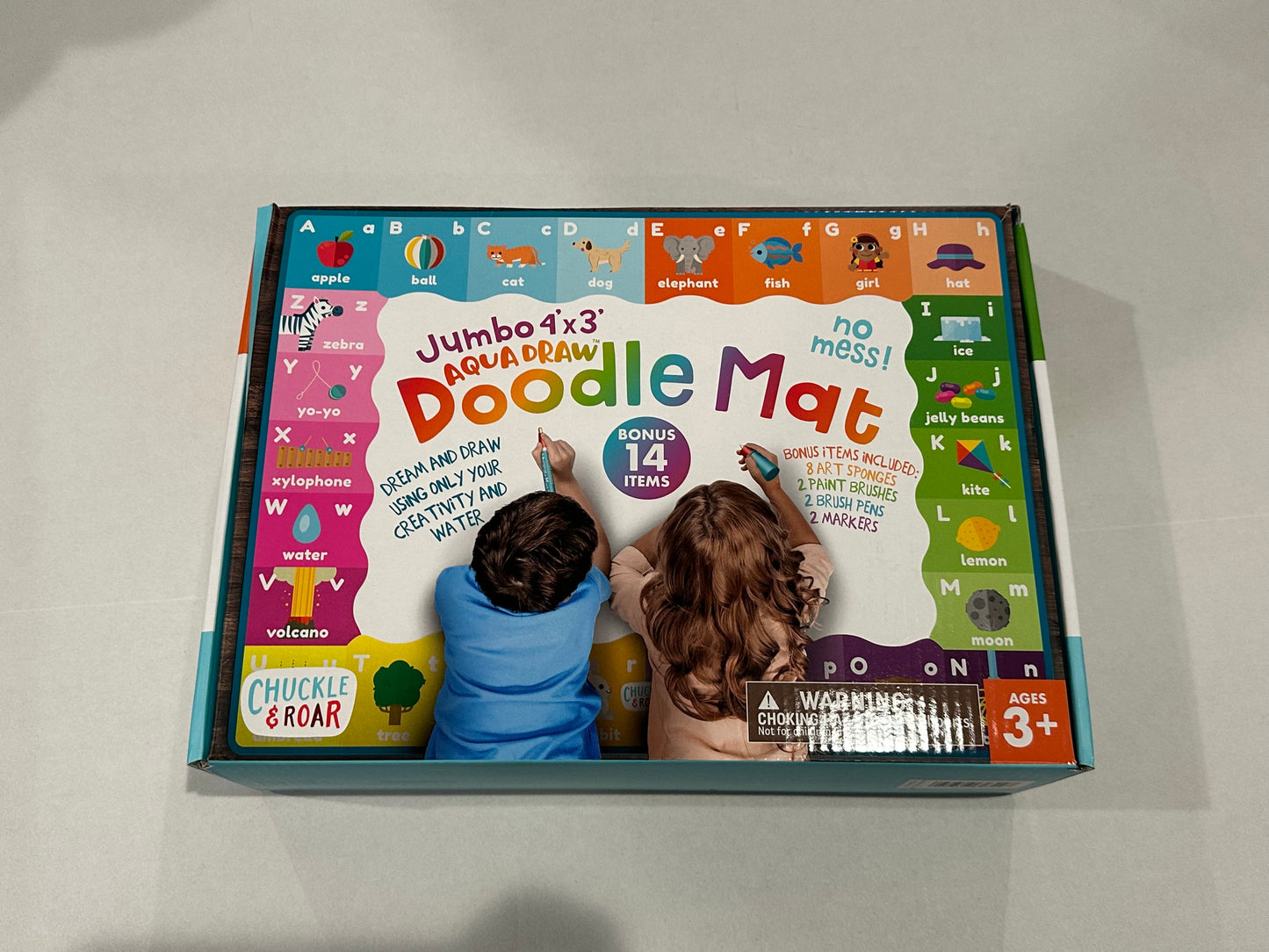 #160 Giant Aqua doodle mat - box has a tear near the handle but mat itself in GUC