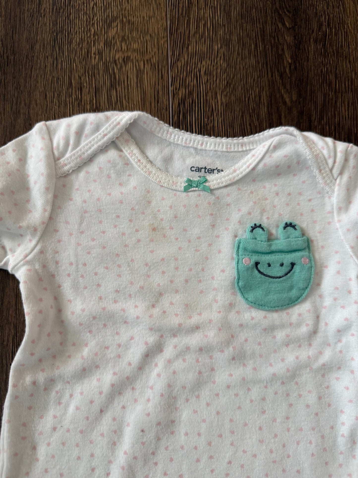 #173-REDUCED Carters frog bundle girl size 12m (see description)