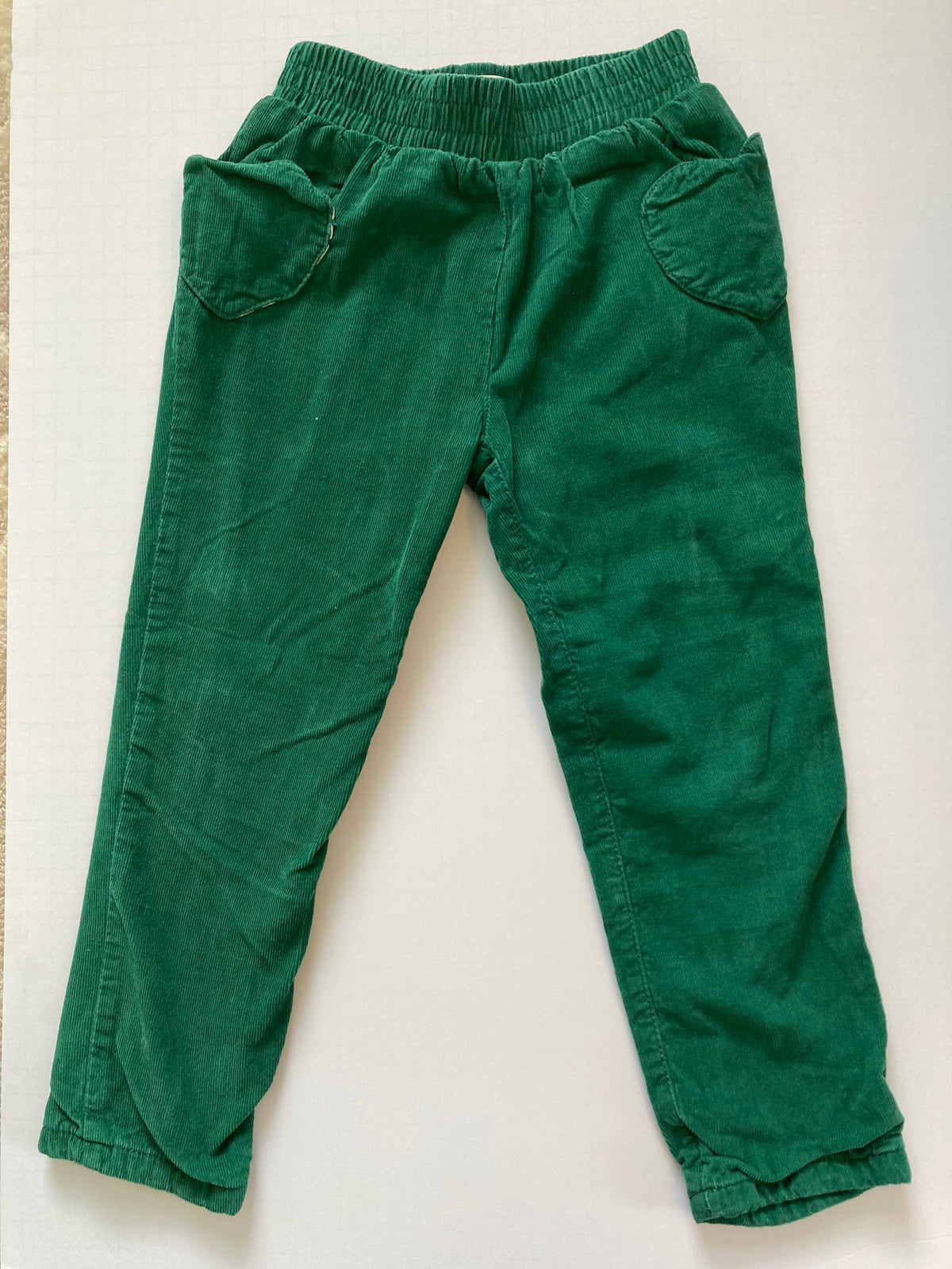 Seller #91 Girls' size 4 MiniBoden lined pull-on corduroy pants with heart pockets VGUC