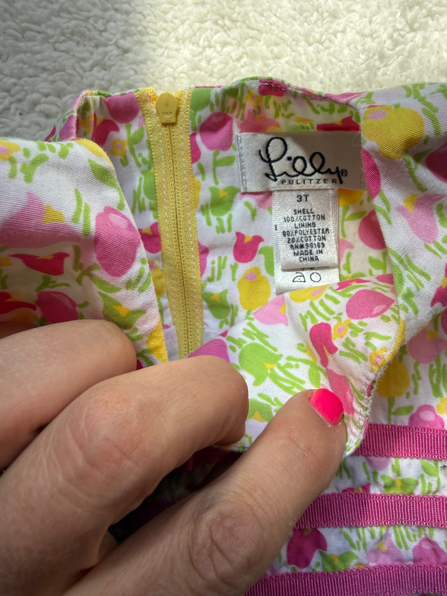 136 EUC Vintage Lilly tulip shift dress girls 3t