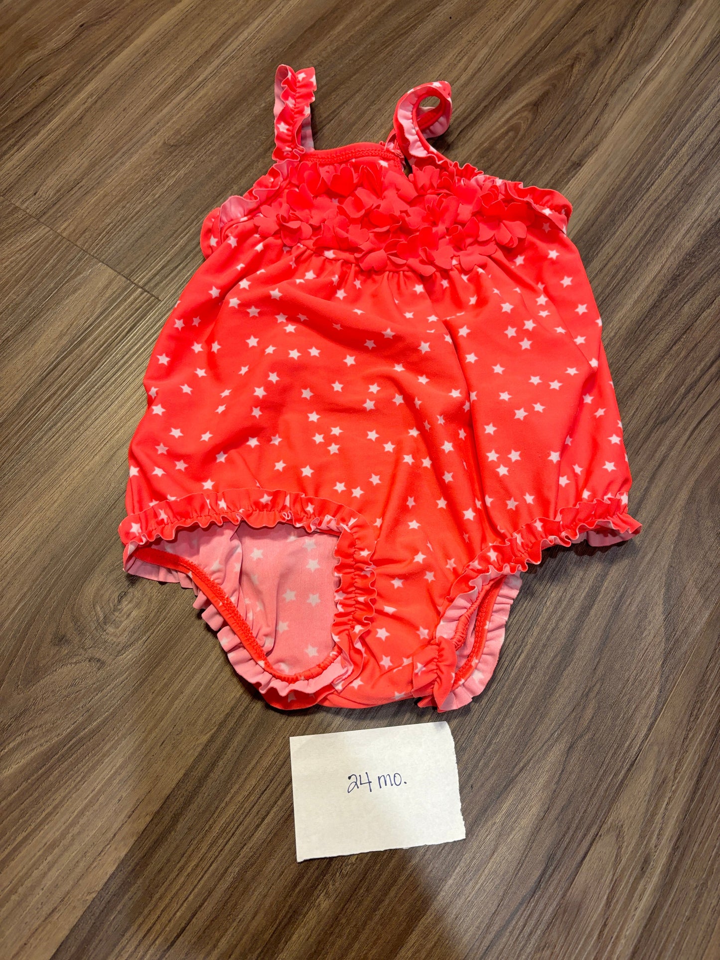 #77 - 18-24 Mo - GUC Coral Swimsuit