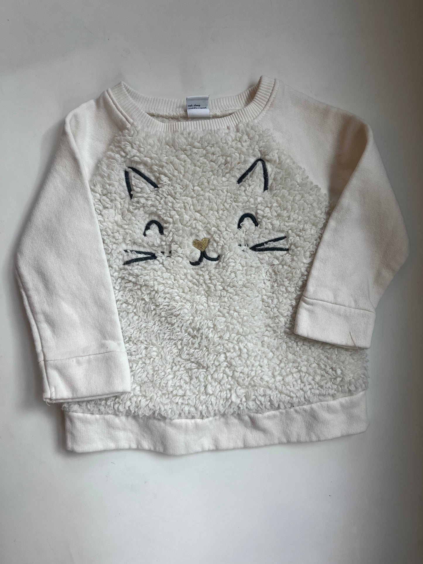 Seller #20 old navy 18-24 fuzzy cat sweatshirt