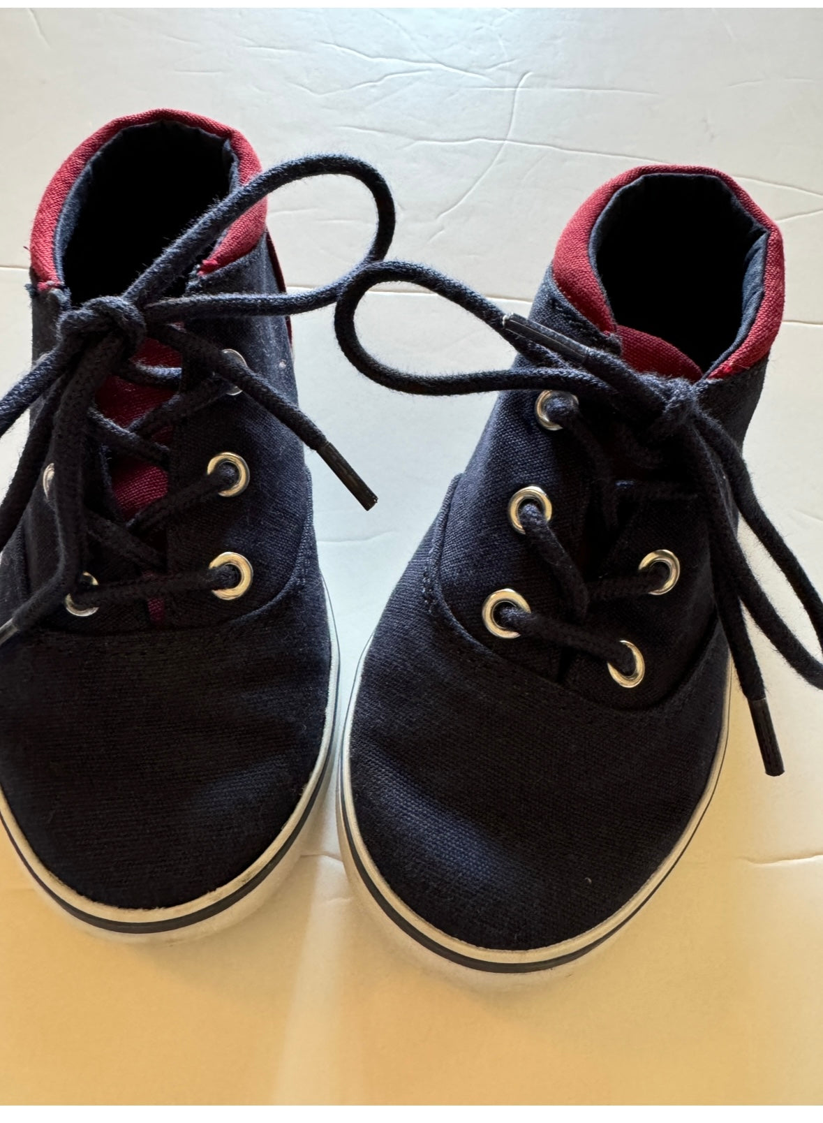 REDUCED #92 Janie and jack size 9 boys shoes blue and maroon like new
