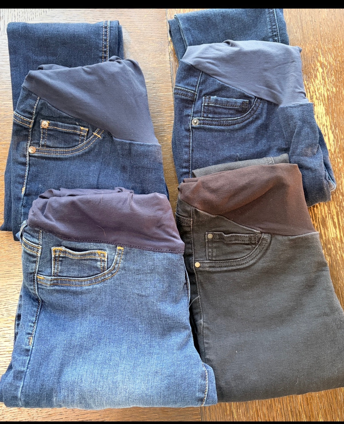 #35 maternity jeans bundle petite small