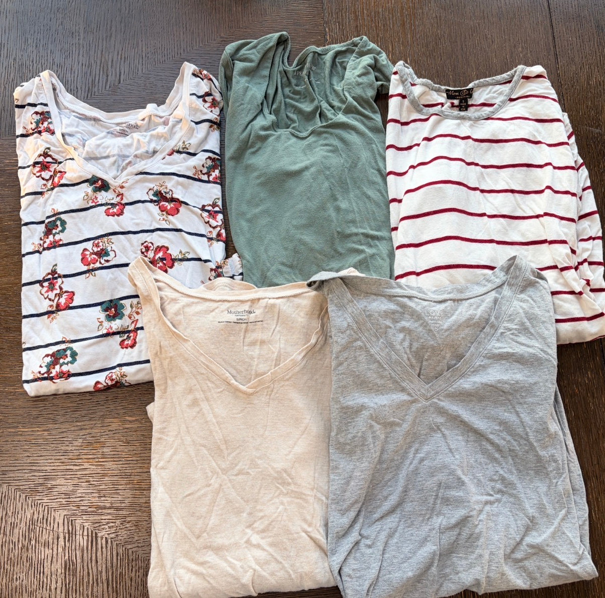 #35 maternity small long sleeve shirt bundle