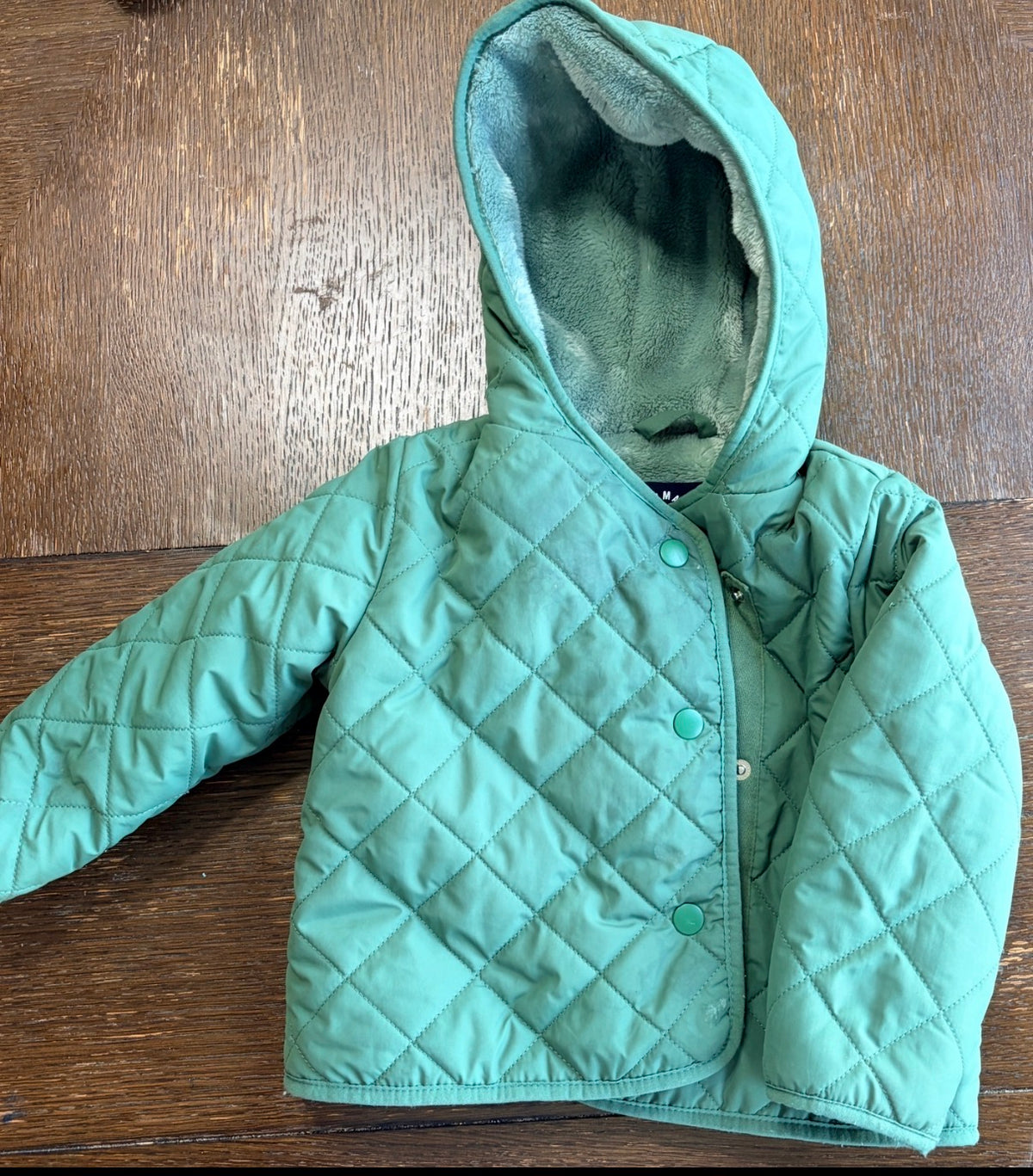 #35 primary 18-24 months gender neutral green coat