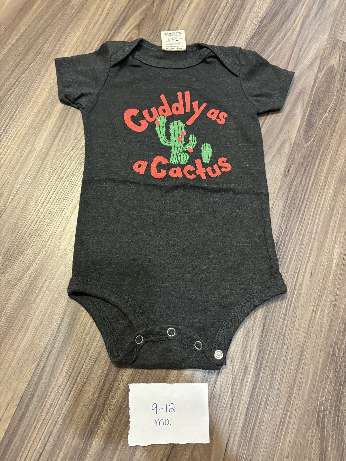 #138 - 9-12 Mo Homage Cuddly as a Cactus Onesie