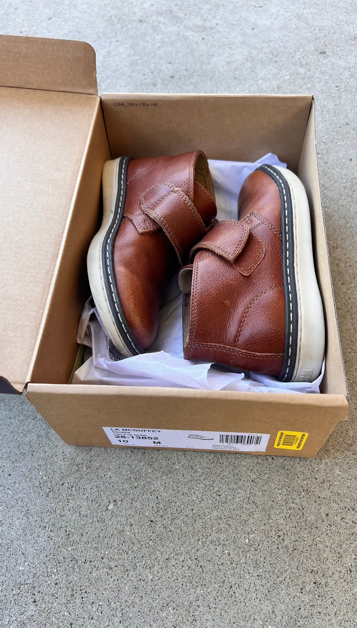 REDUCED #92 Johnston and Murphy boy size 10 m brown leather shoes