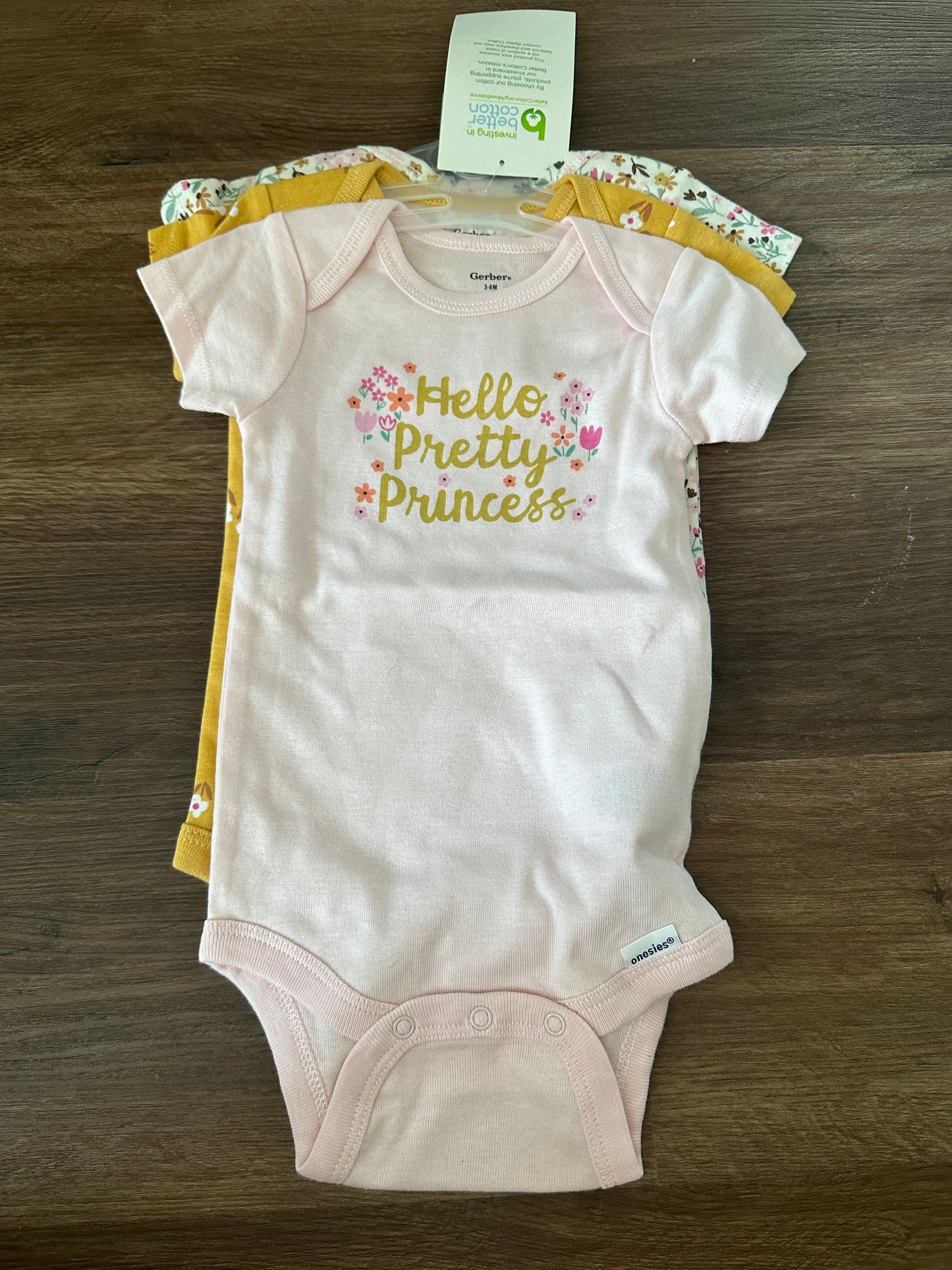 #24 3 pack of brand new onsies 3-6 months
