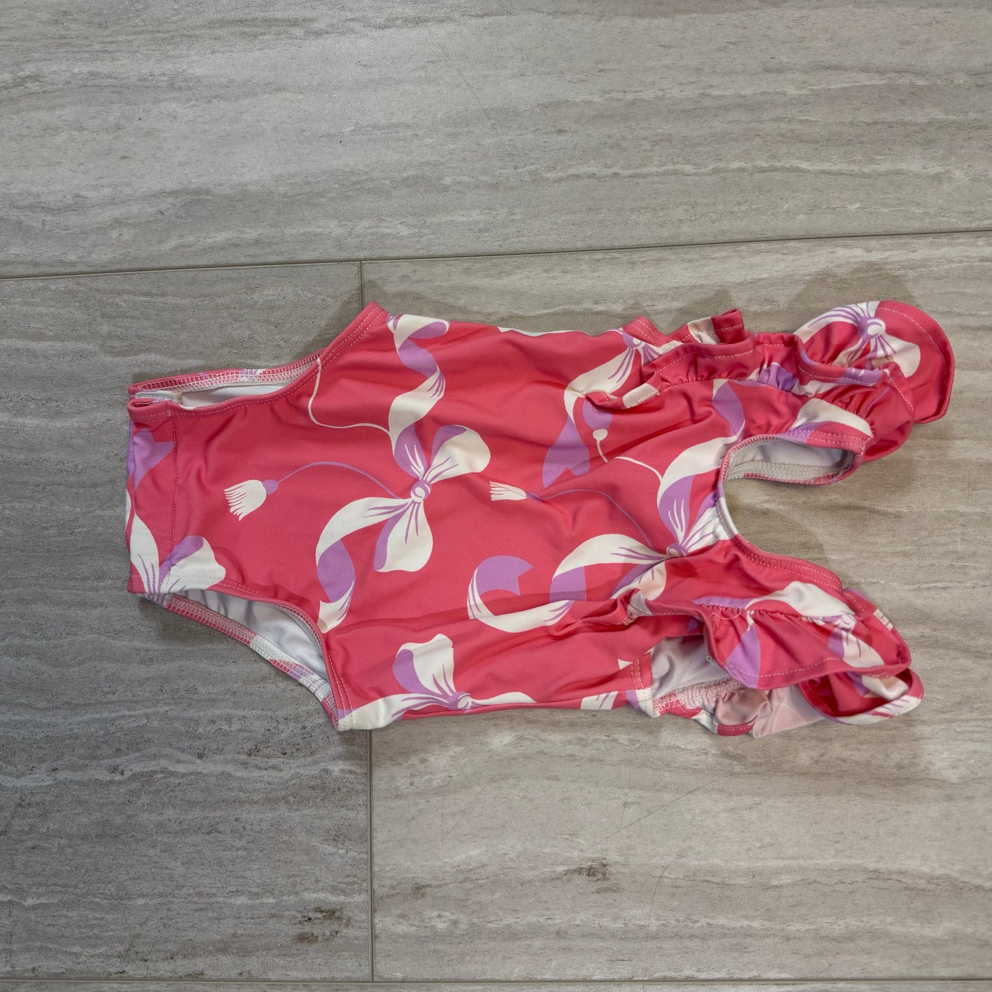 Seller # 17 The Beaufort Bonnet Company Girls Pink Bow Swimsuit 0-6mo. Worn once