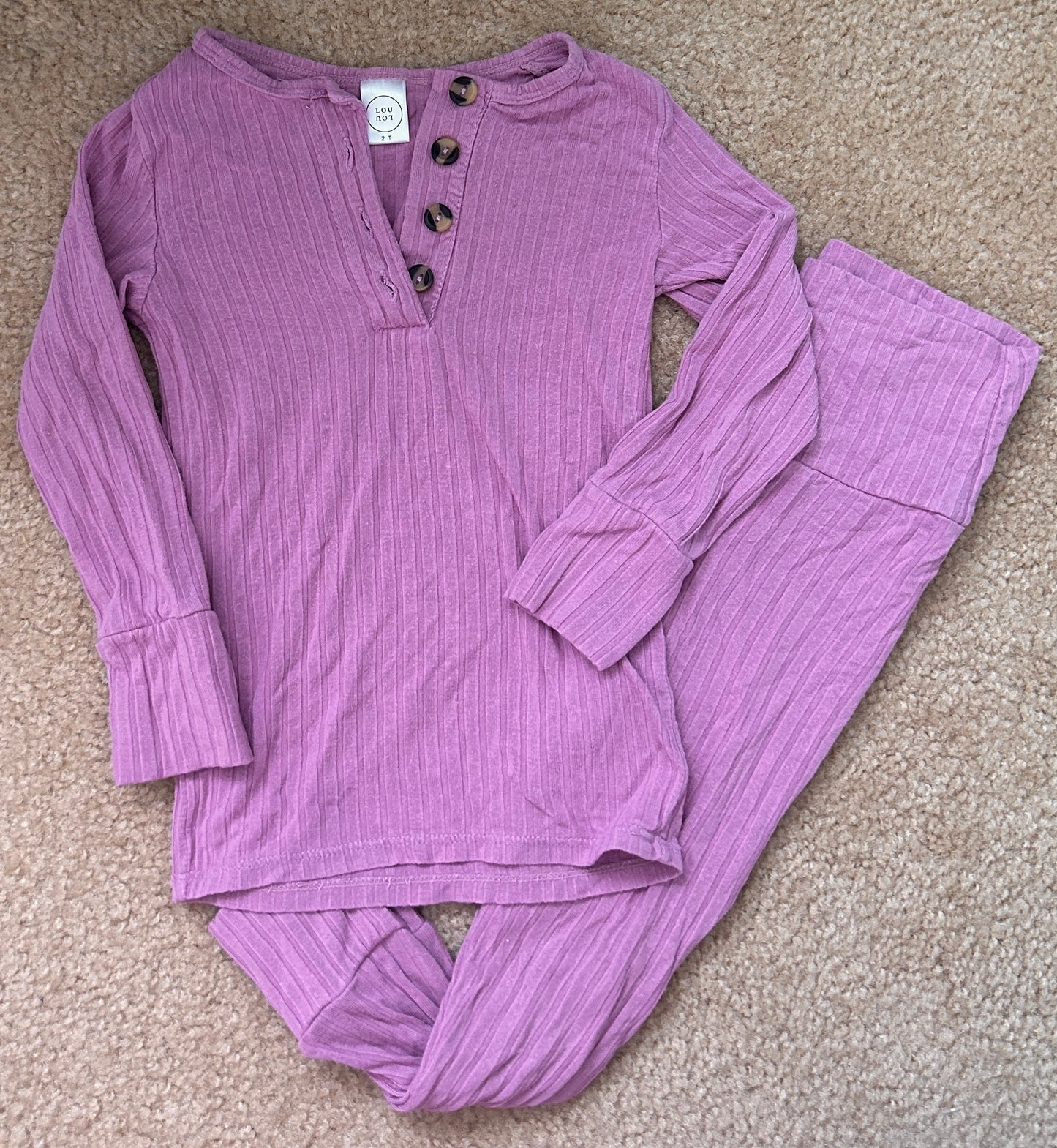 #15 Lou Lou Co 2t Ribbed Bamboo Pajamas