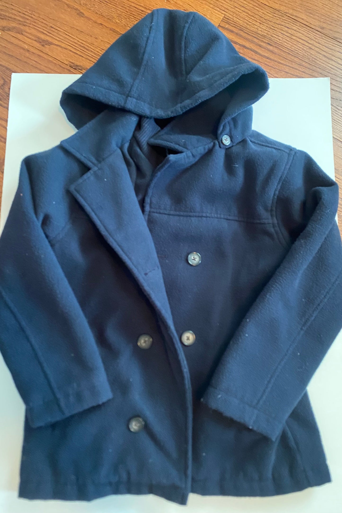 Reduced! Seller 148 VGUC Gymboree navy pearl coat warm size 7-8