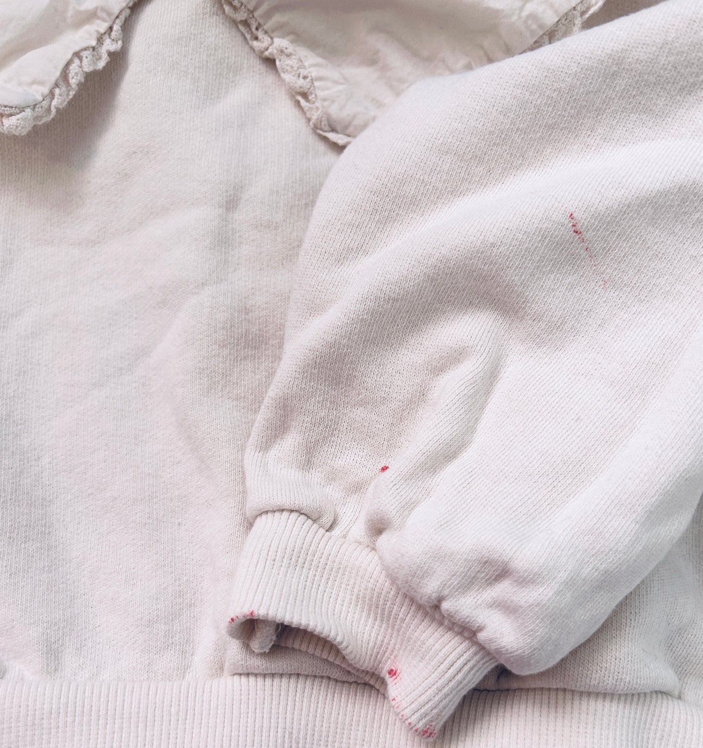 #15 Zara 2/3 Cream Collared Sweater