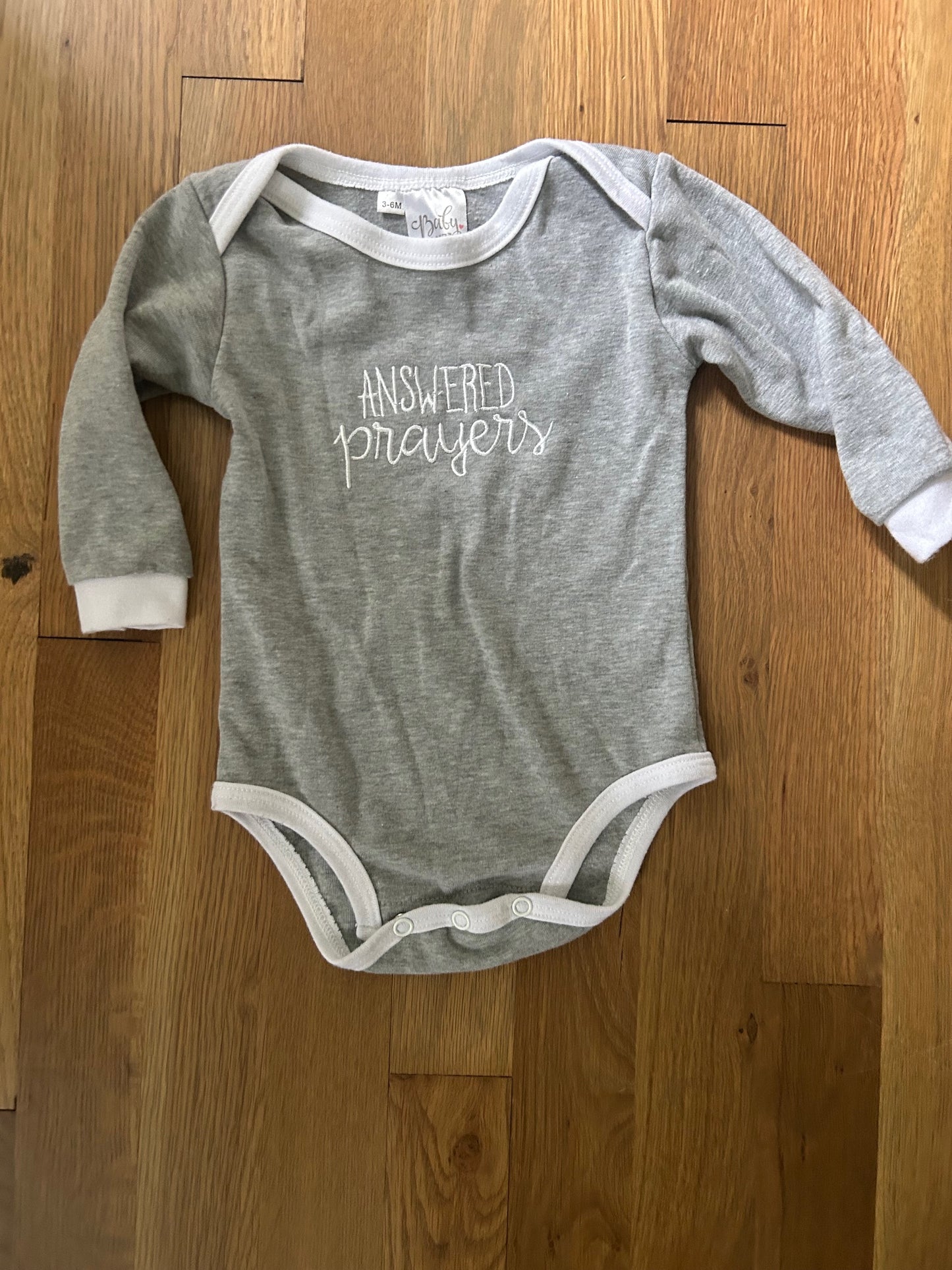 Seller #174 long sleeve onesie 3-6 months