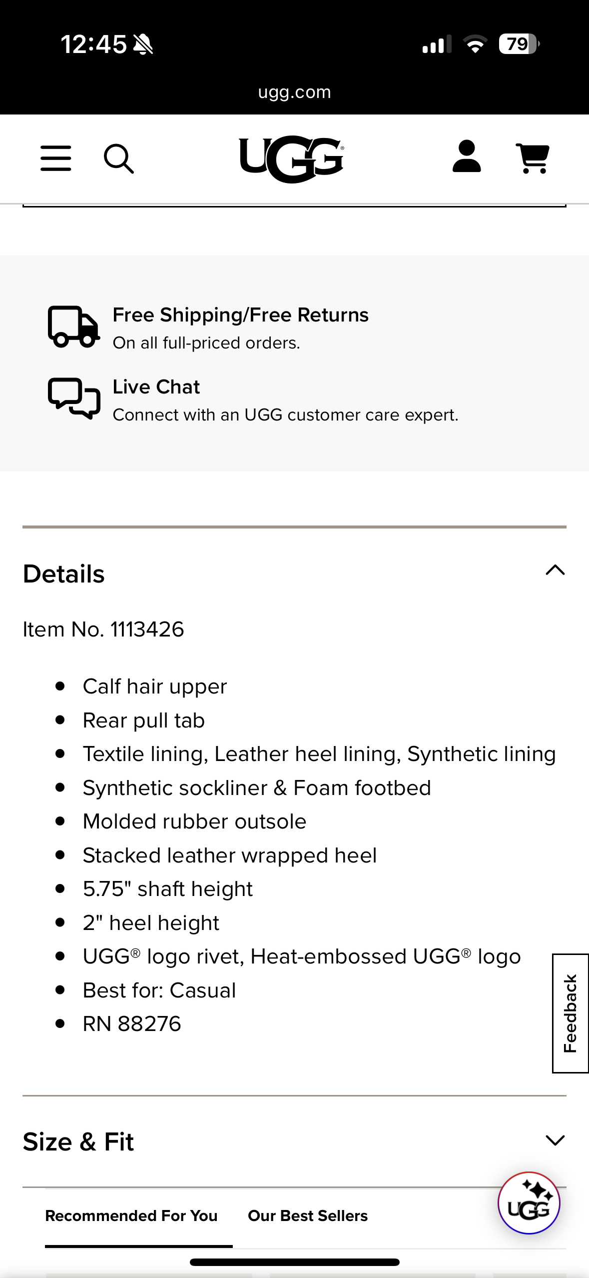 Seller #127 UGG Leopard Ankle Boot, Women's Size 7.5